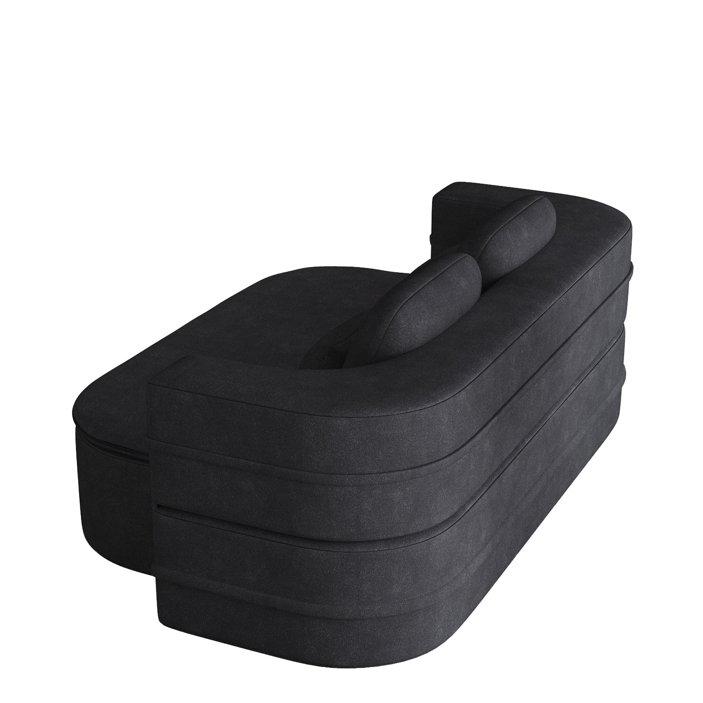 Canapé-lit pliable 2 en 1 en chenille avec couverture pour le salon