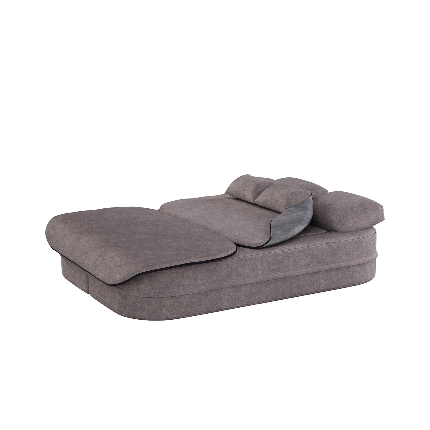 Canapé-lit pliable 2 en 1 75'', convertible en mousse chenille, avec couverture multifonctionnelle, canapé de salon