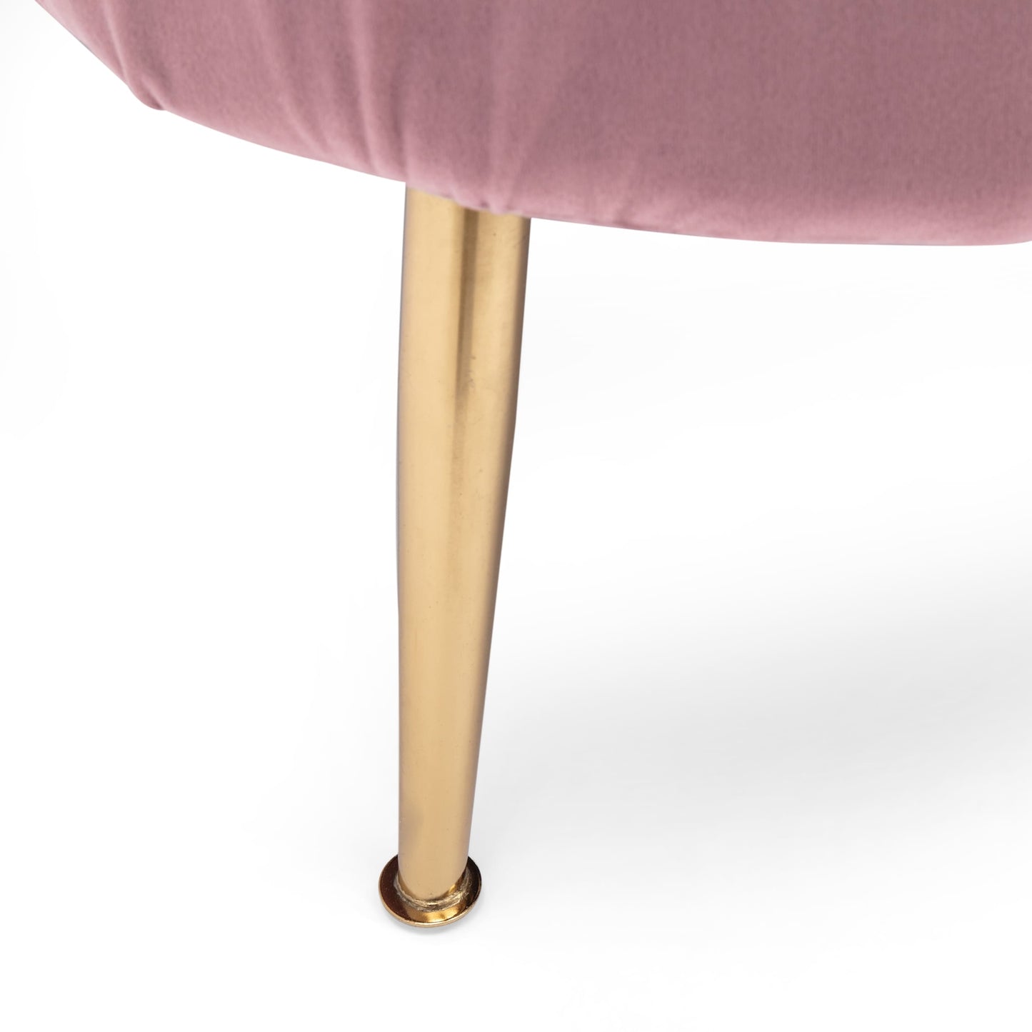 Canapé 3 places en velours avec coutures en canal et pieds en métal pour salon (76,25 po)