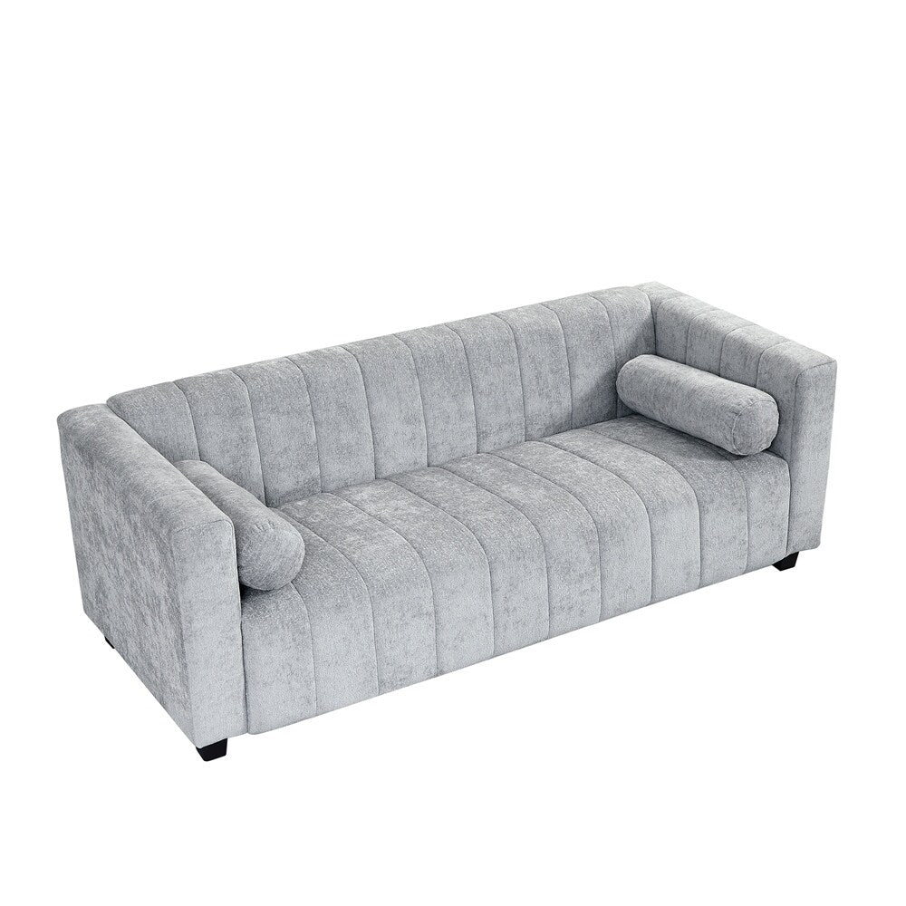 Canapé rembourré en chenille 78,7 avec pieds