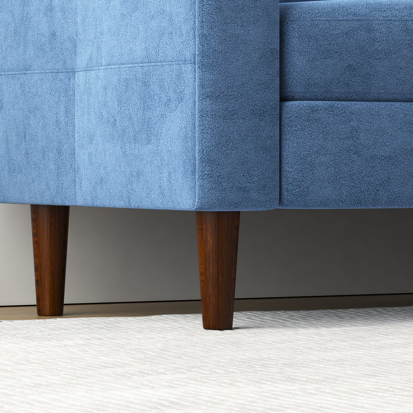 Canapé convertible en L en tissu de 78 po avec rangement, port USB et porte-gobelet – Idéal pour les petits espaces