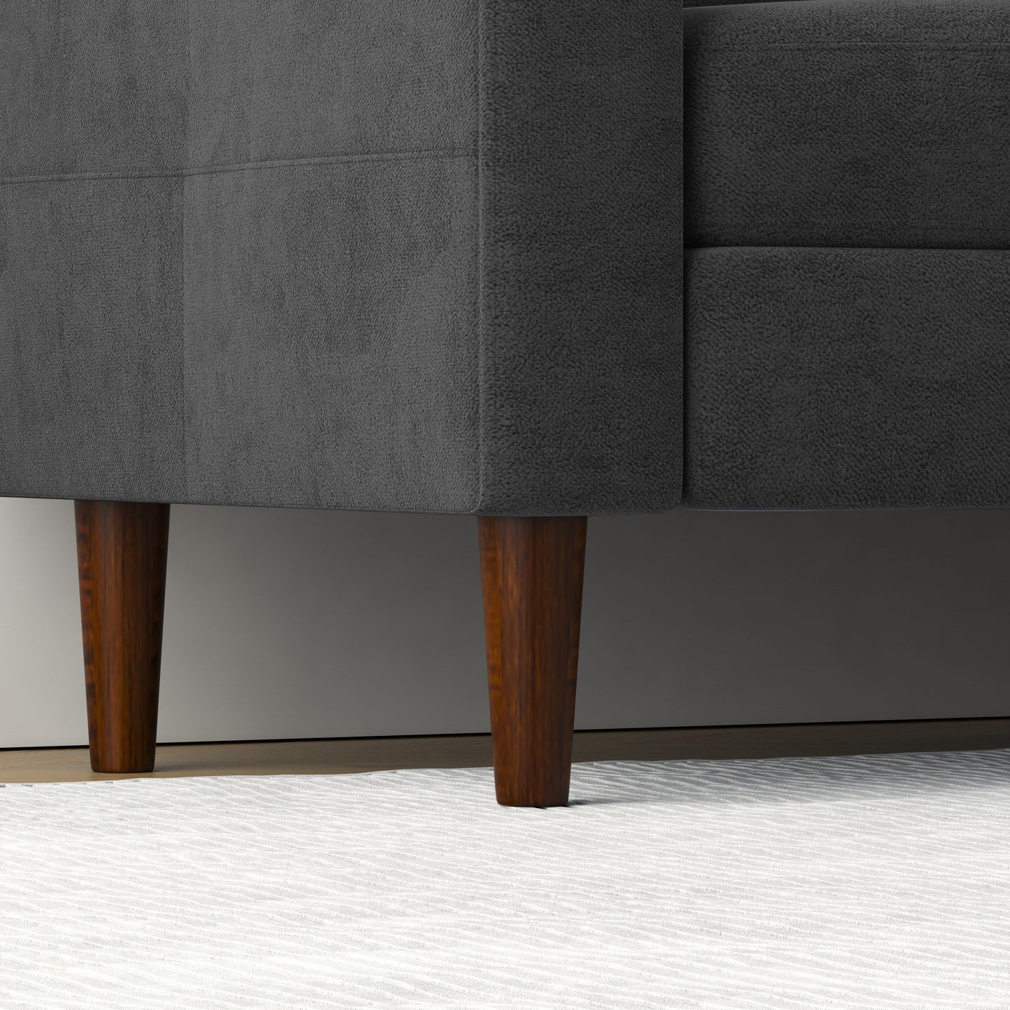 Canapé convertible en L en tissu de 78 po avec rangement, port USB et porte-gobelet – Idéal pour les petits espaces