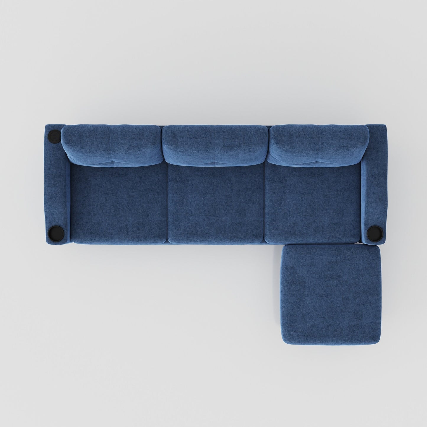 Canapé convertible en L en tissu de 78 po avec rangement, port USB et porte-gobelet – Idéal pour les petits espaces