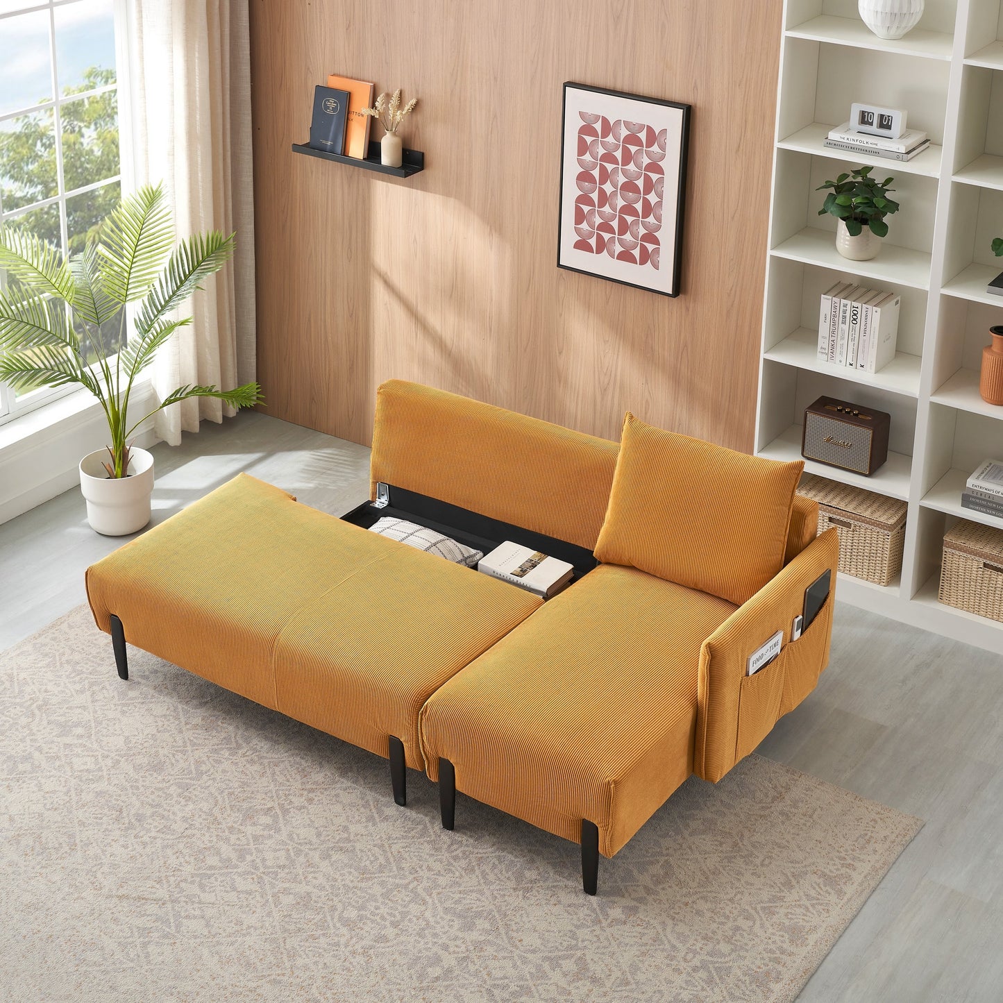 Canapé de 79,50 pouces de long, avec des sièges spacieux et confortables, pour appartement, bureau, salon