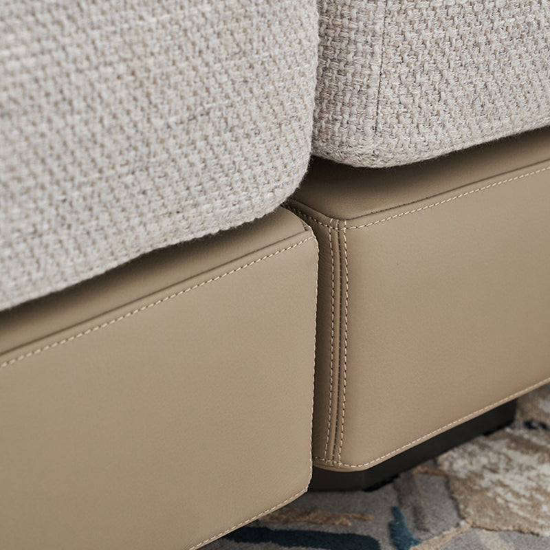 Arles Curved Gray Fabric Sectional