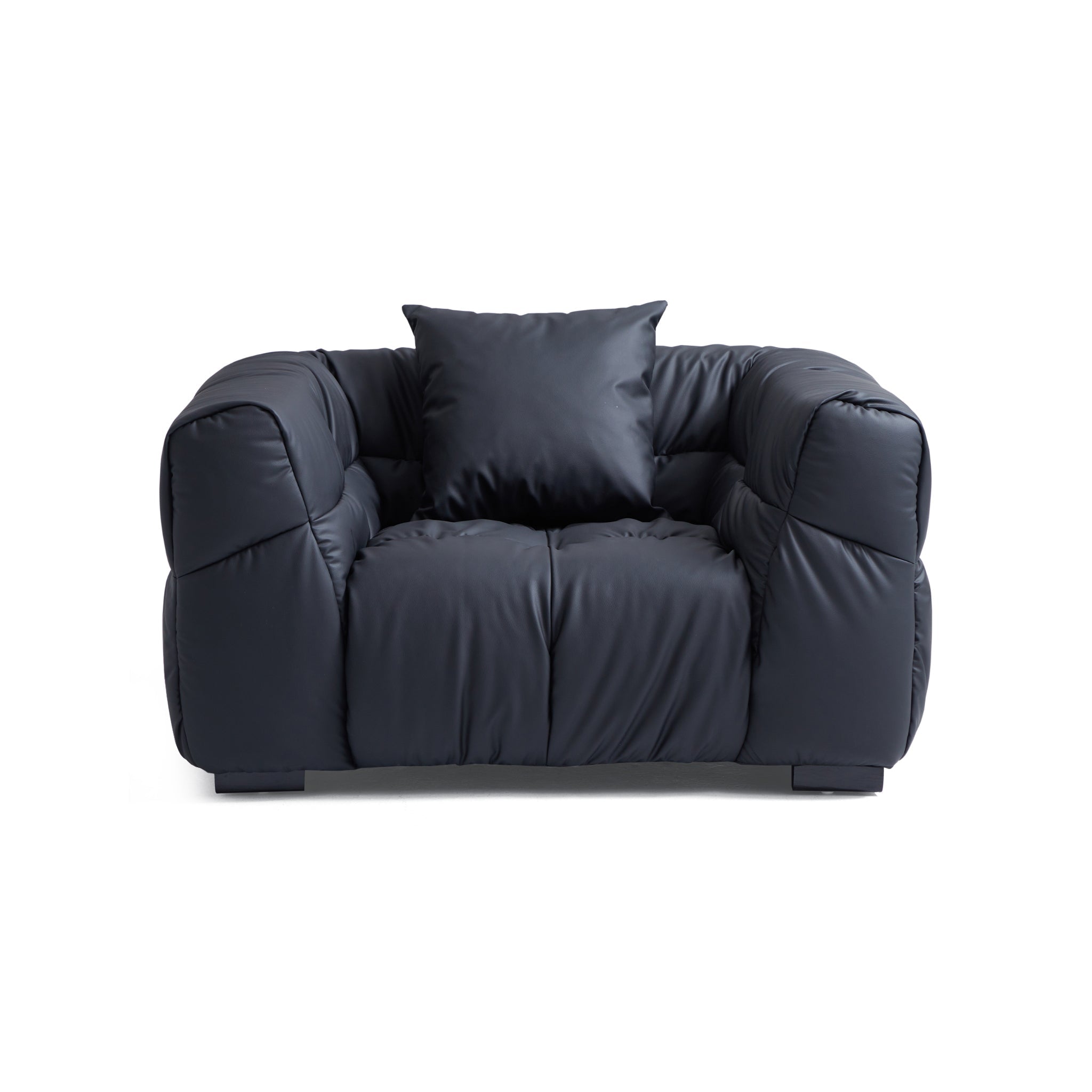Boba Black Leathaire Armchair