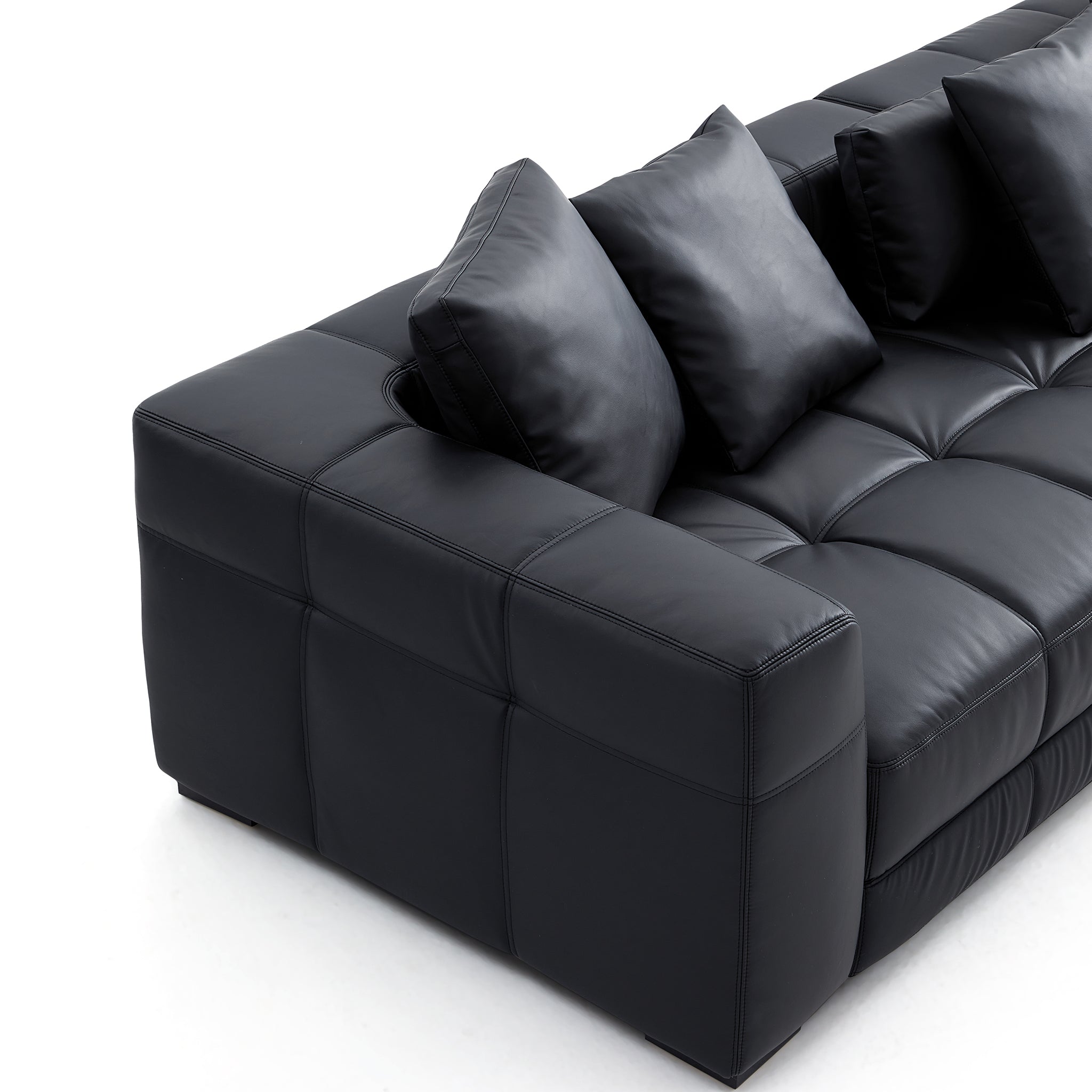 Blazer Black Leather Sofa