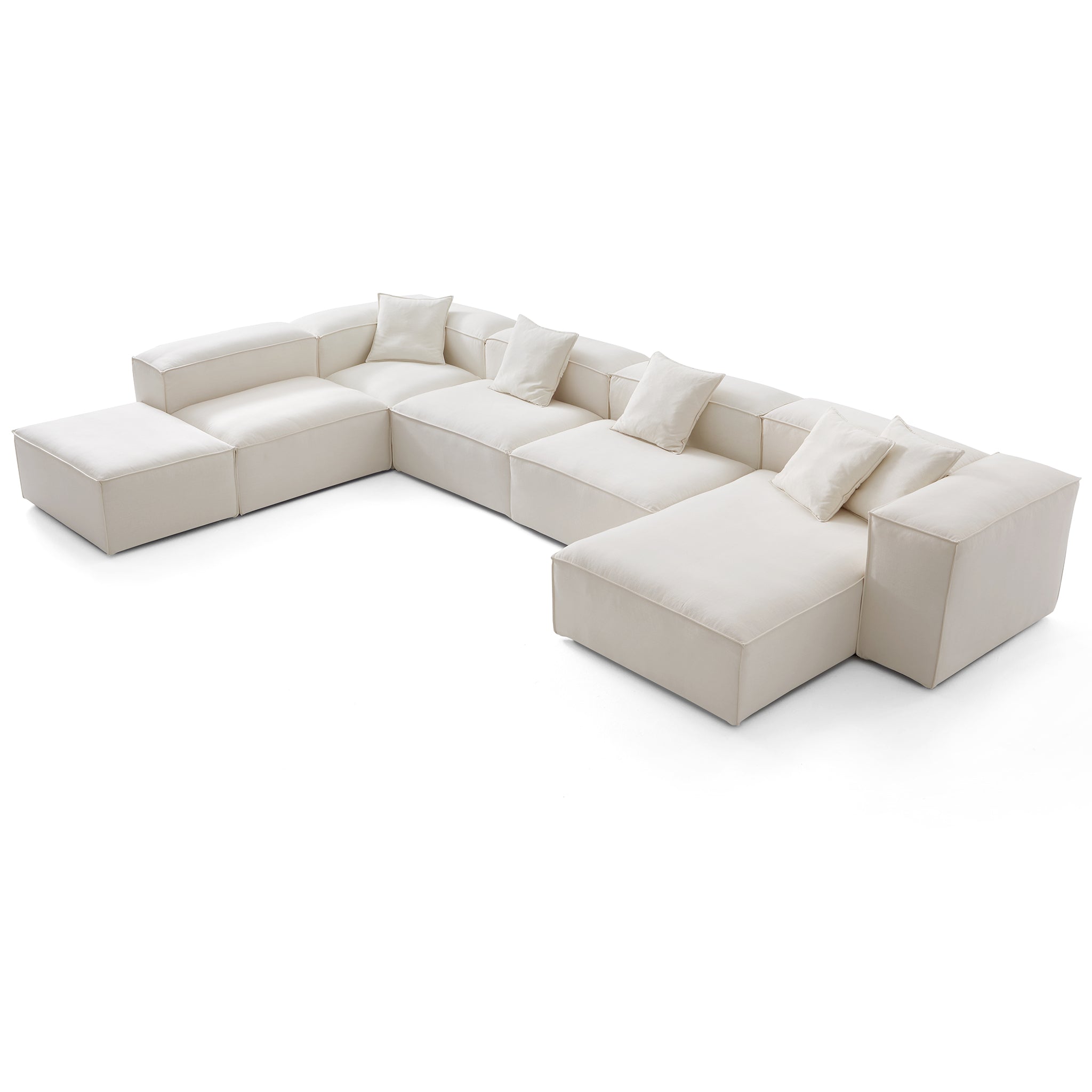 Freedom Modular Beige Open-End Sectional Sofa