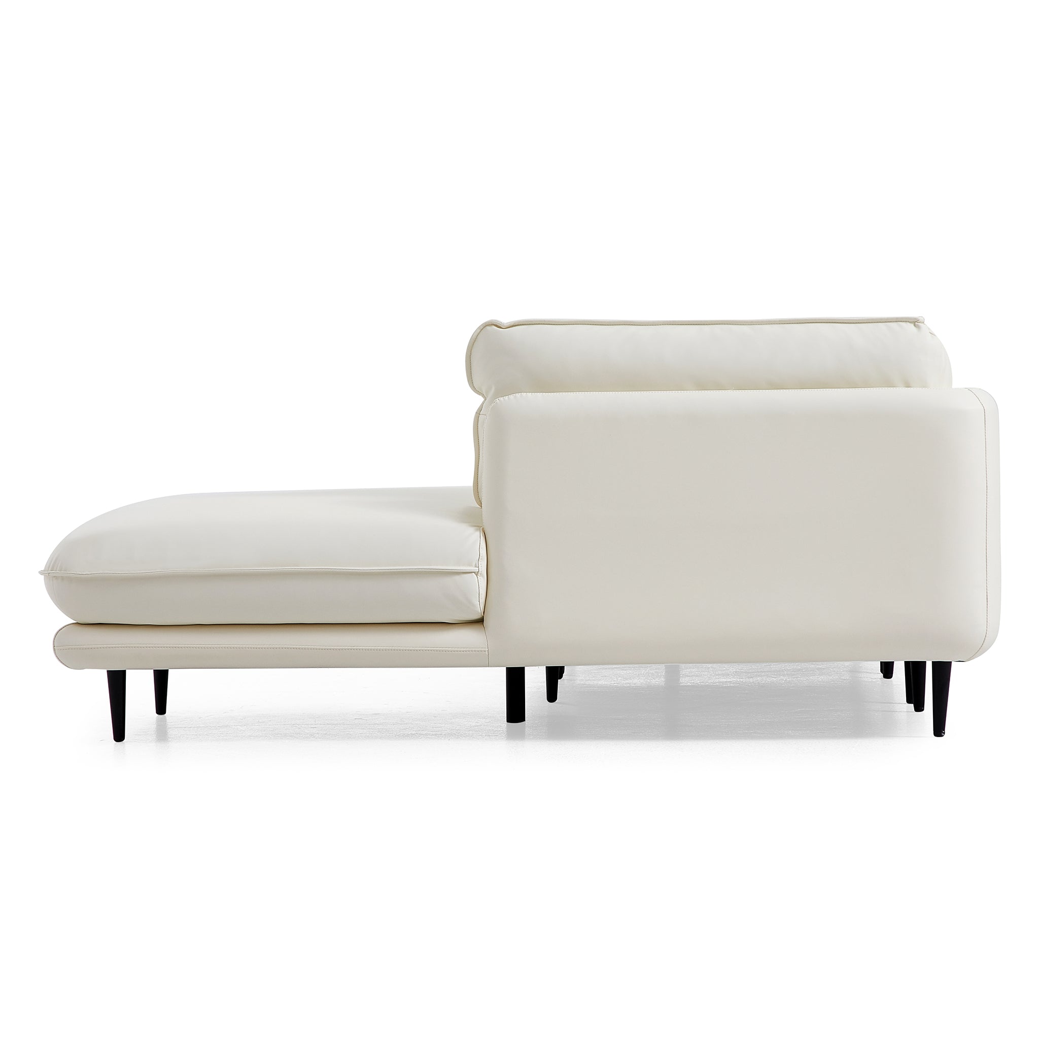 Vanilla White Leather Sectional