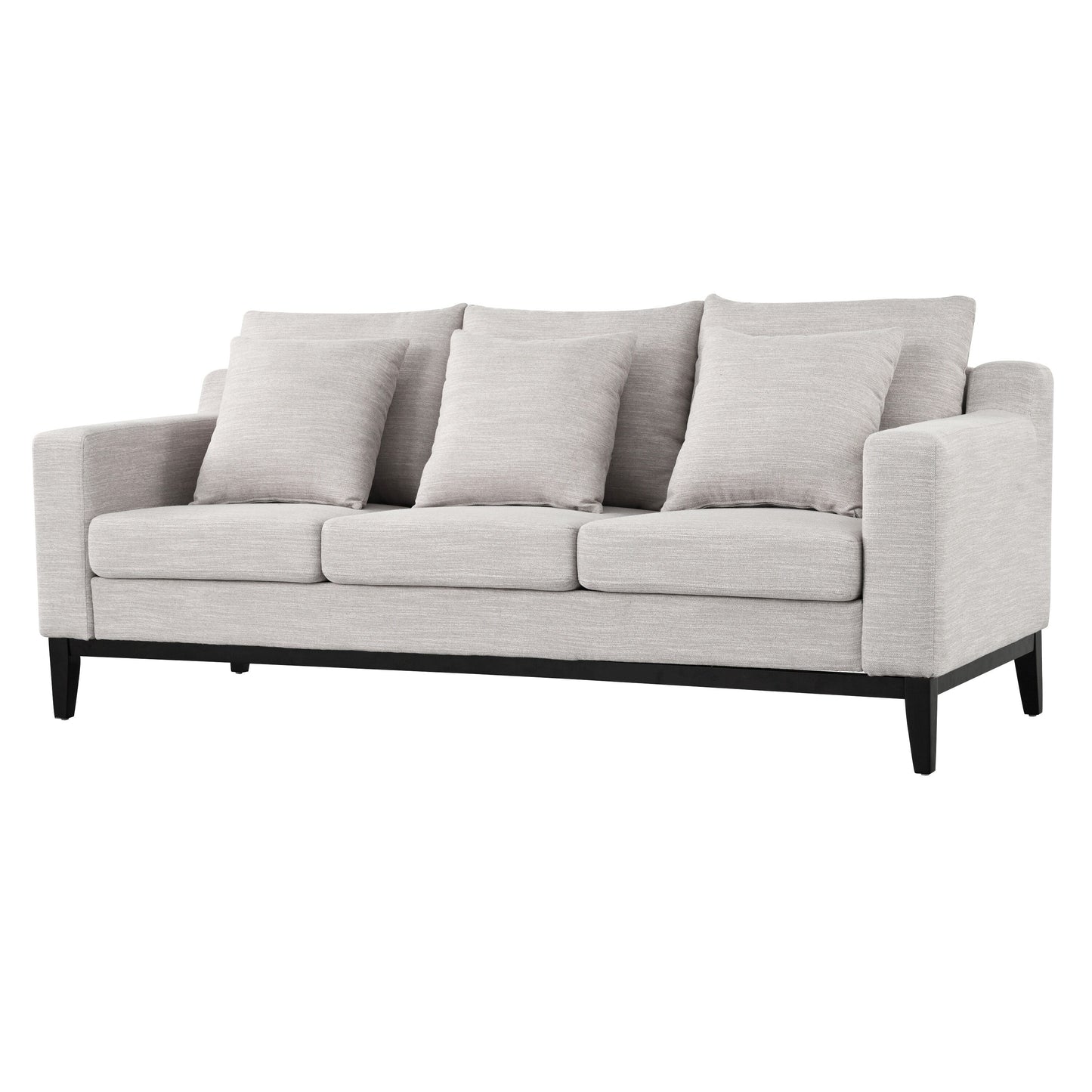 Canapé 3 places en polyester 80,5 pouces, finitions en bois massif – Confort haut de gamme pour le salon ou le bureau