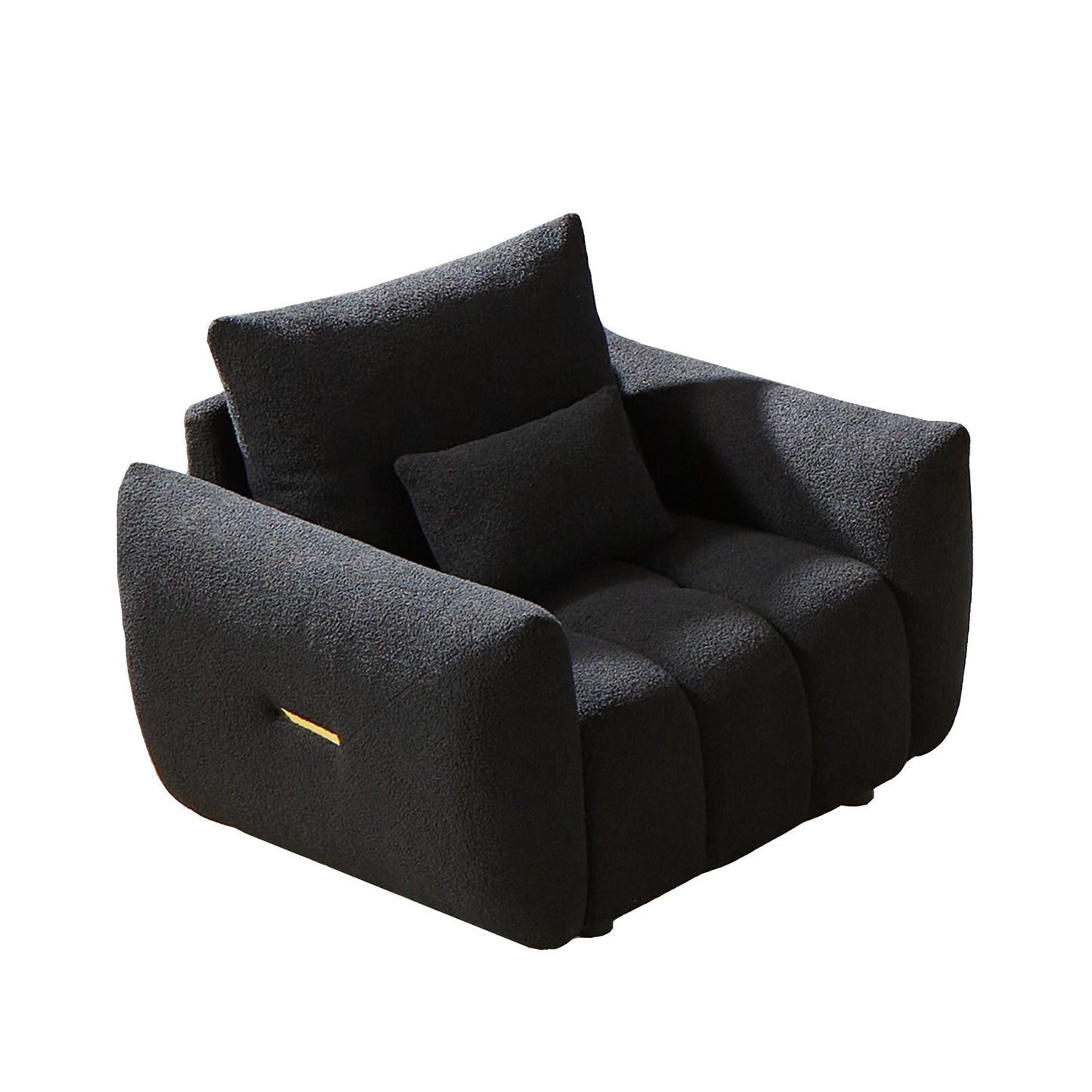 Canapé 3 places en tissu de 82 pouces avec coussins de dossier moelleux, cadre en bois massif et coussins en mousse confortables