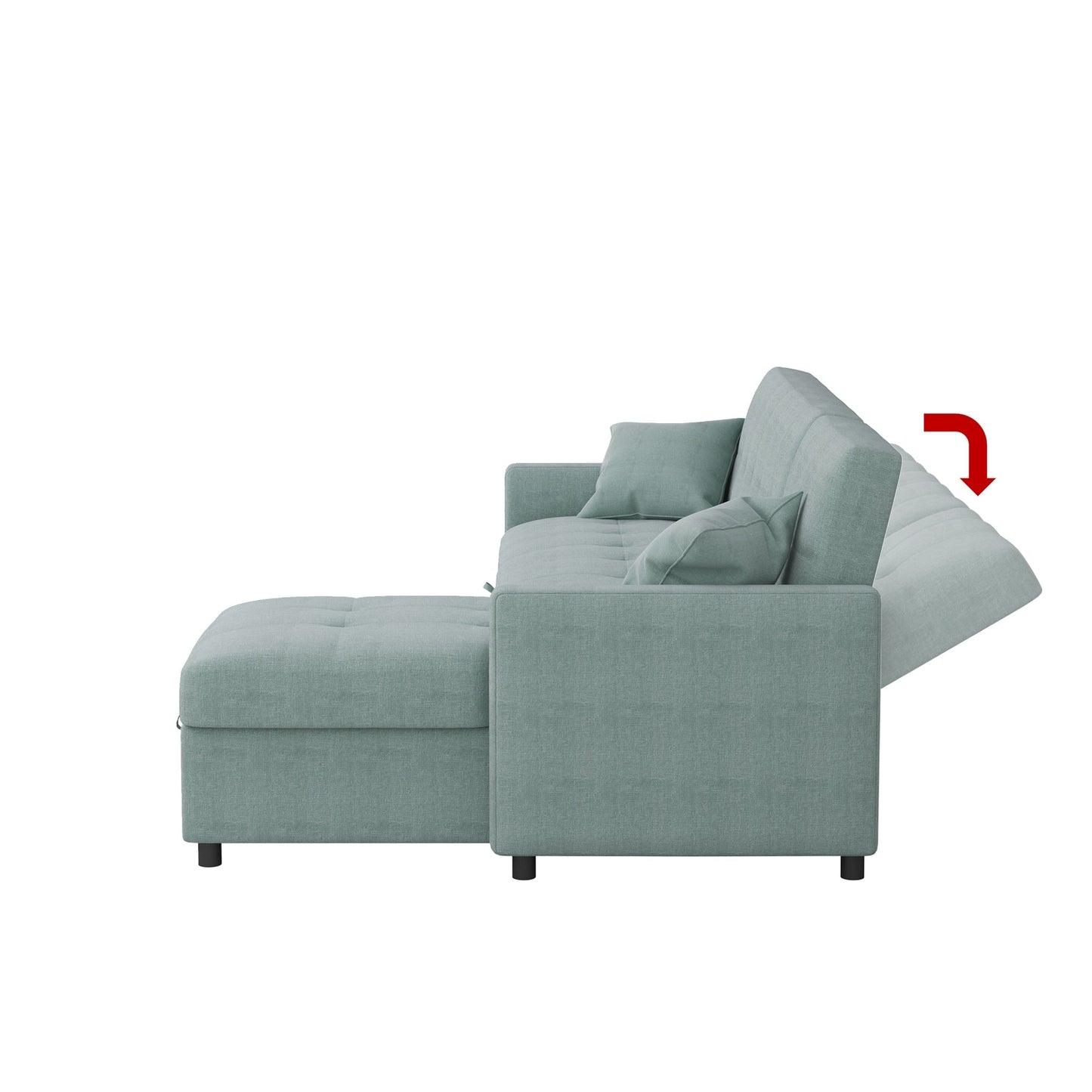 Canapé-lit et chaise longue réversibles de 82 po de large