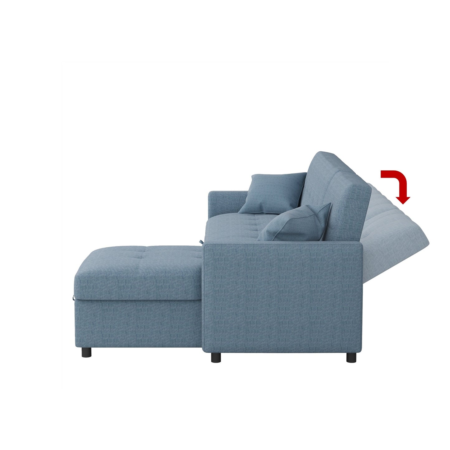 Canapé-lit et chaise longue réversibles de 82 po de large
