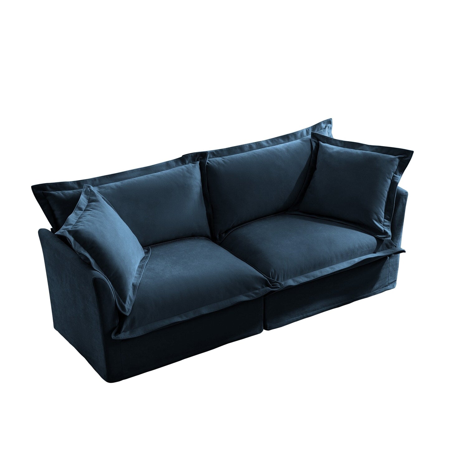 Canapé modulaire 3 places en chenille 83,4 po avec housses amovibles et lavables, capacité de 136 kg