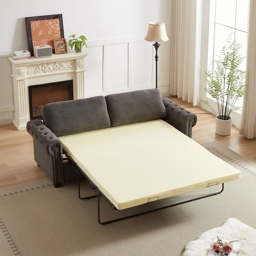 Canapé-lit convertible 2 en 1 en polyester de 83,8 po