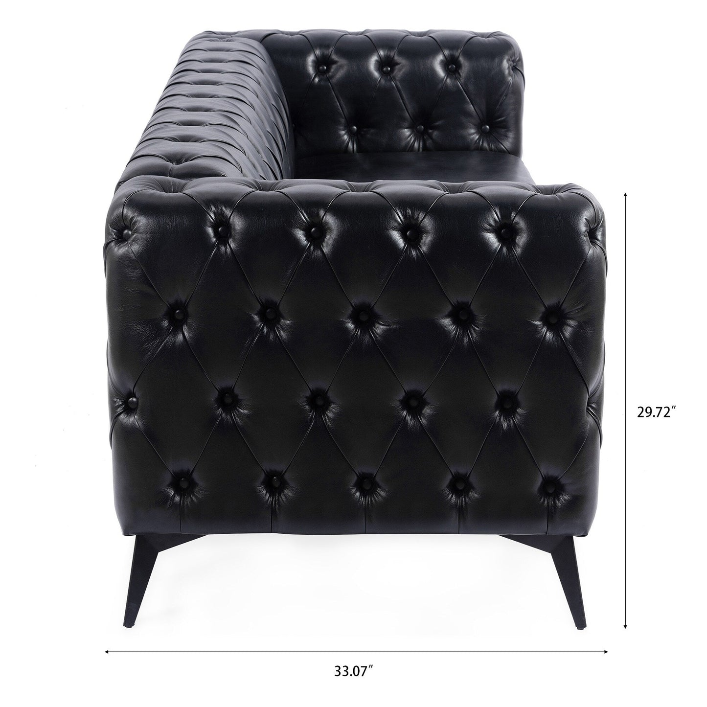 Canapé 3 places traditionnel en polyuréthane à accoudoirs carrés, avec coussins amovibles, assise à ressorts ensachés et base traîneau en fer, modèle 84.06