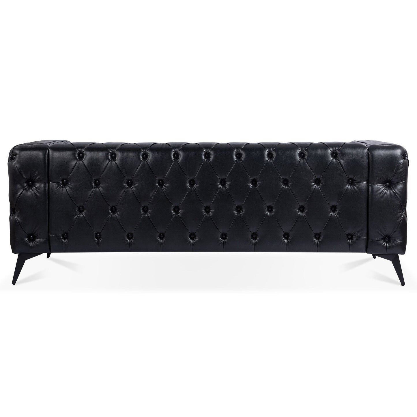 Canapé 3 places traditionnel en polyuréthane à accoudoirs carrés, avec coussins amovibles, assise à ressorts ensachés et base traîneau en fer, modèle 84.06