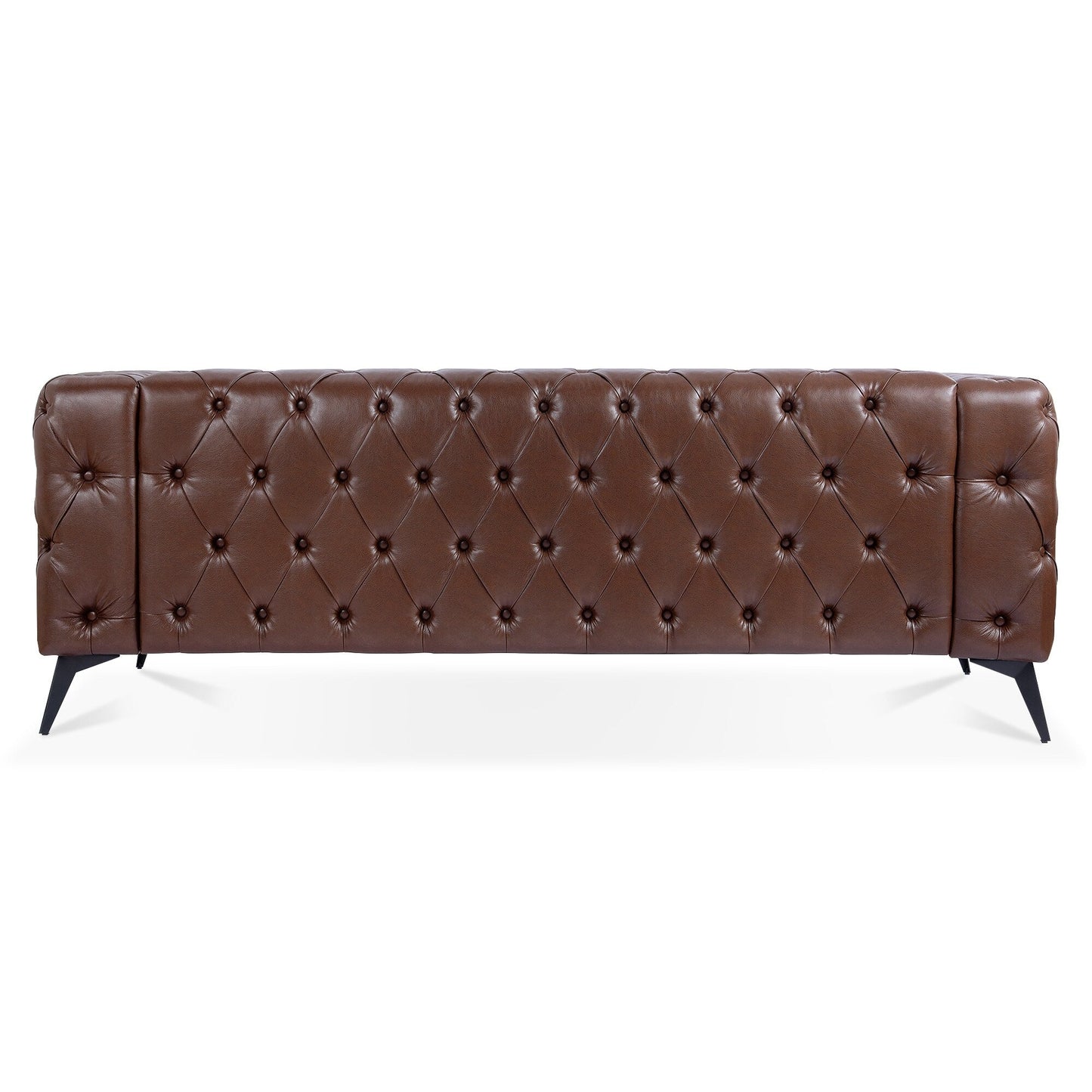 Canapé 3 places traditionnel en polyuréthane à accoudoirs carrés, avec coussins amovibles, assise à ressorts ensachés et base traîneau en fer, modèle 84.06