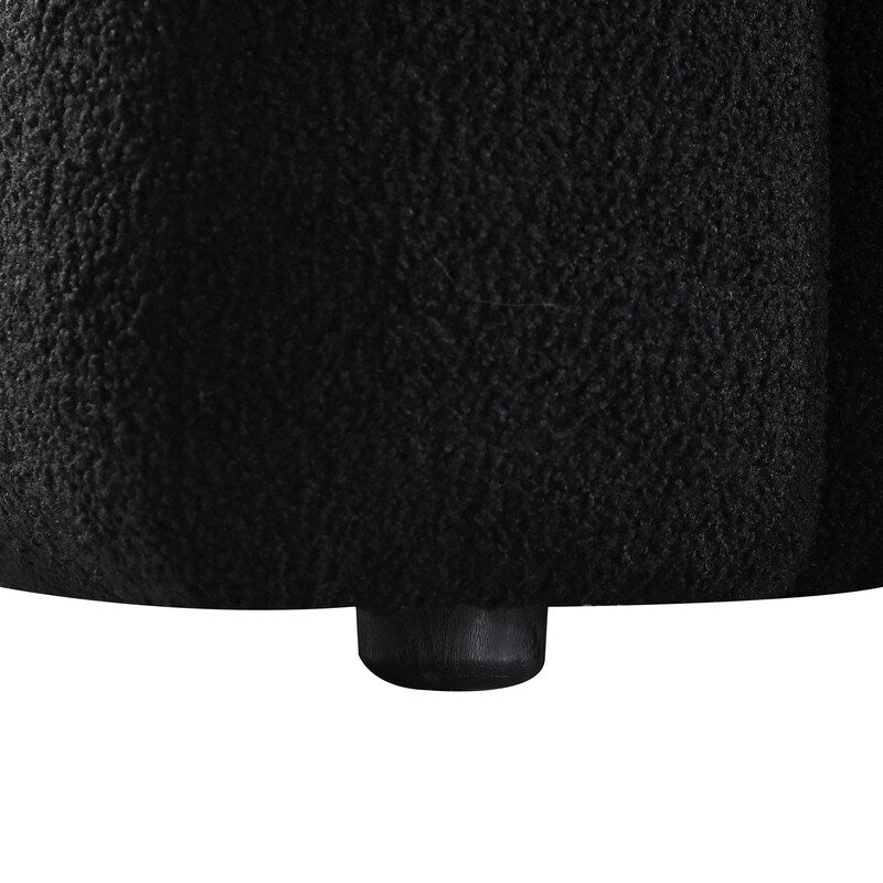 84.3 Luxueux grand canapé Boucle 3 places rembourré Marshmallow avec 2 coussins décoratifs carrés et accoudoirs carrés