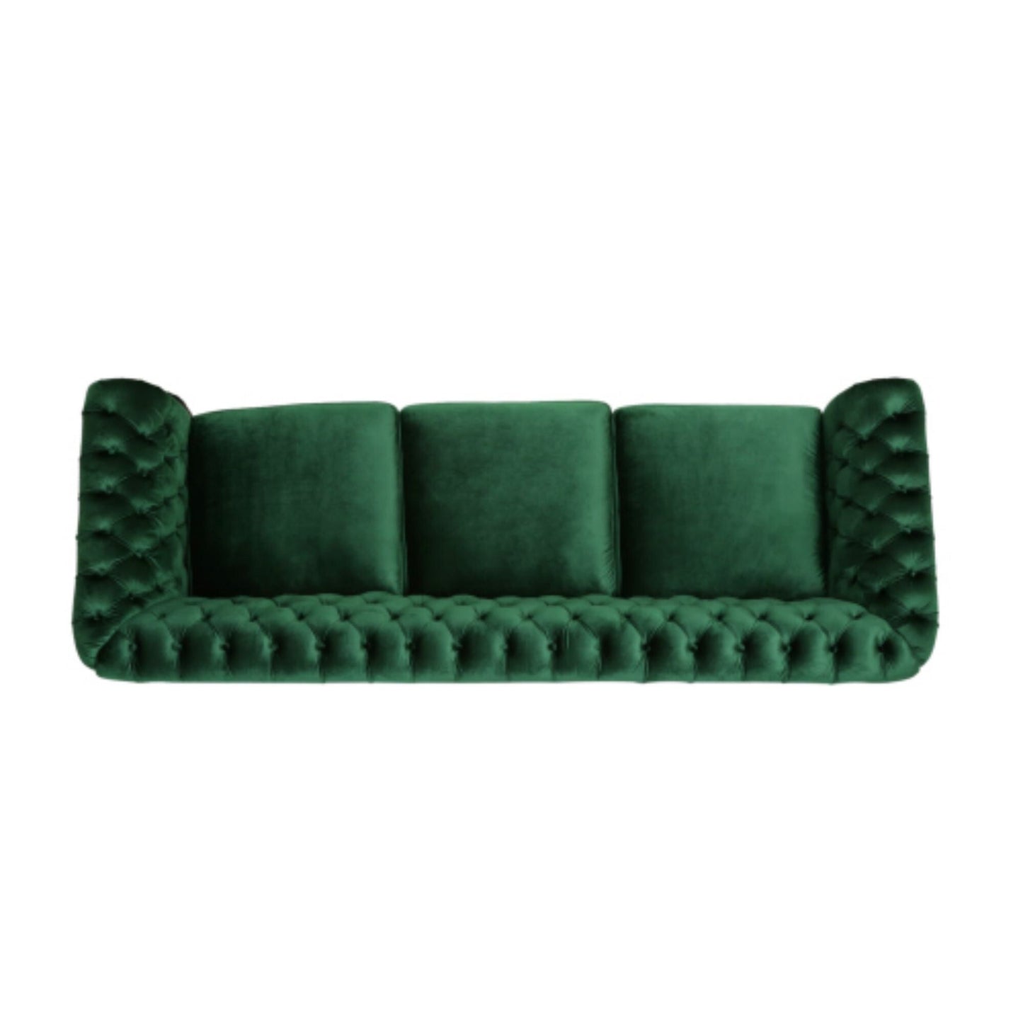 Canapé 3 places en velours de 84,5 pouces avec tissu doux, assise généreuse et structure légère