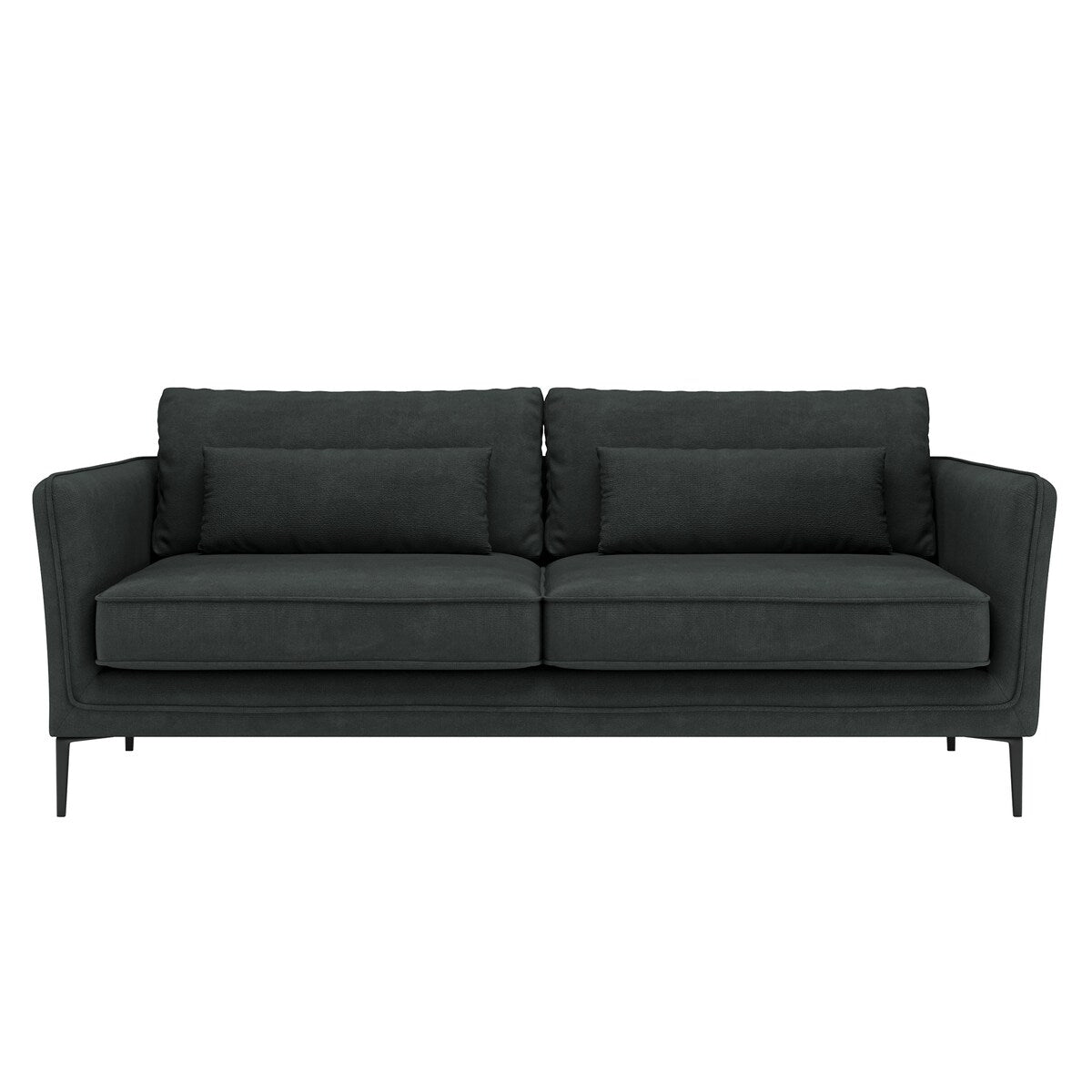 Canapé minimaliste moderne anti-rayures et imperméable 86,61 po | Gris foncé