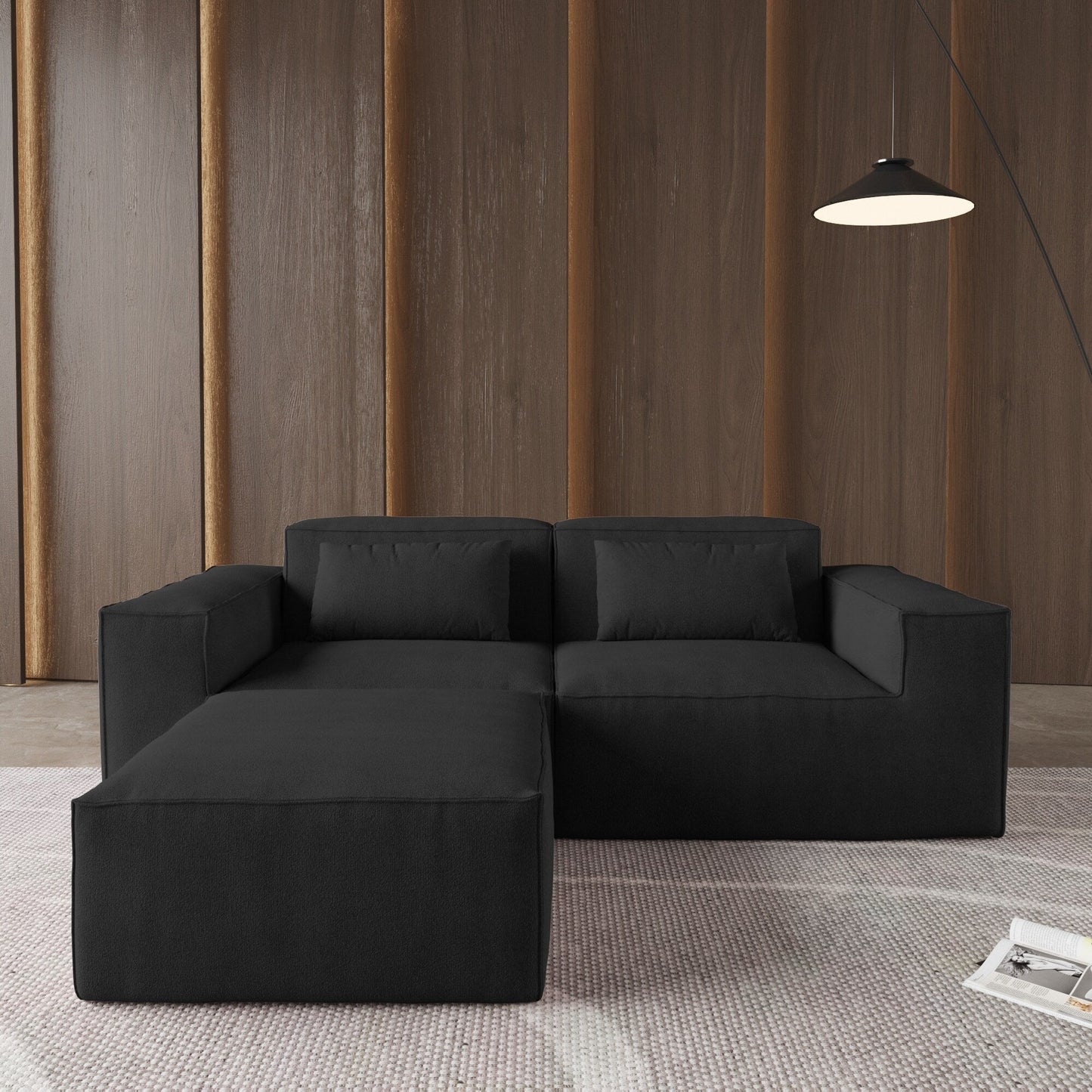 Canapé sectionnel modulaire 86,62 $, grand canapé causeuse Plus, canapés modernes et confortables en velours côtelé avec méridienne réversible