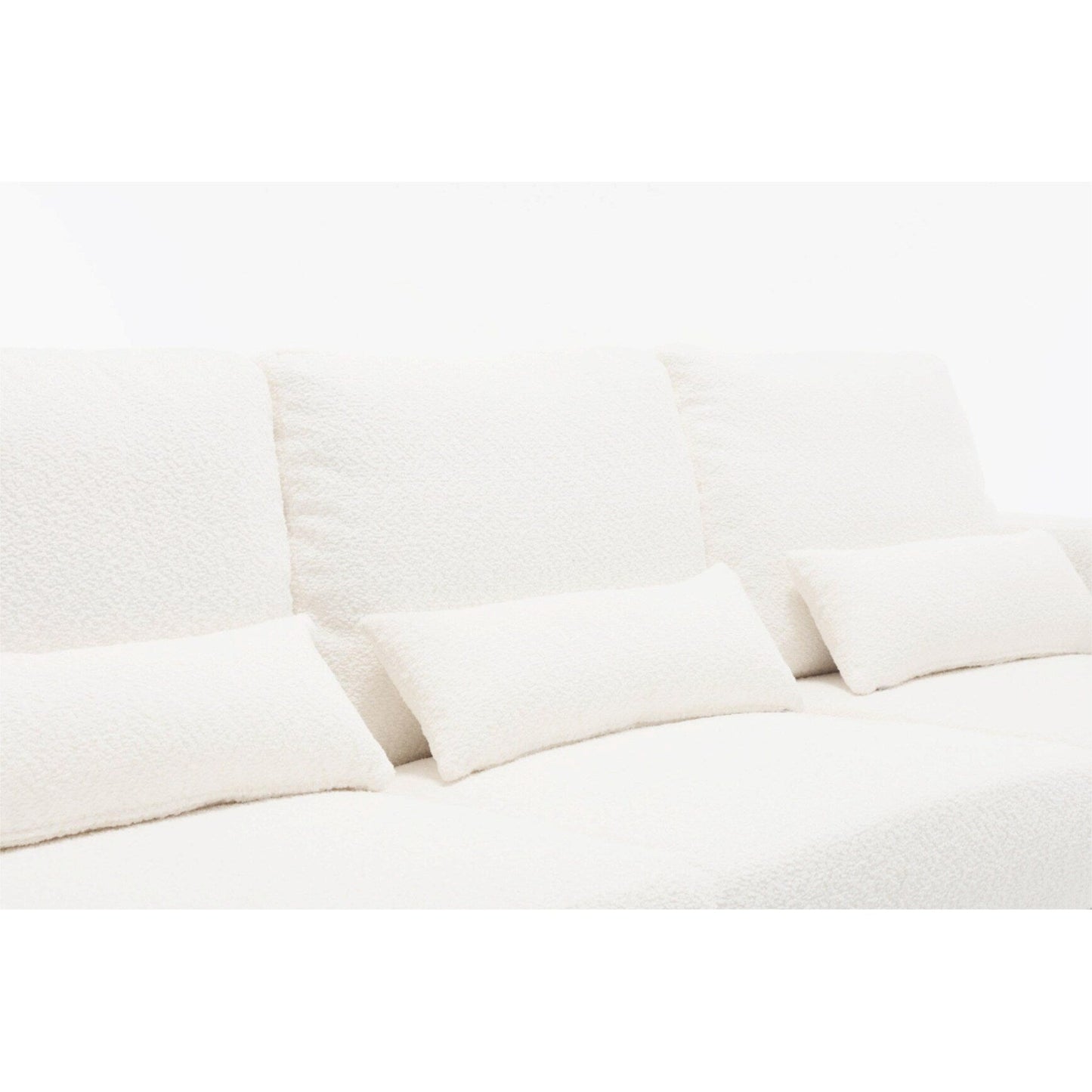 Canapé 3 places en tissu de 88,4 pouces : coussins de dossier amovibles, assise profonde et cadre robuste en bois dur et acier