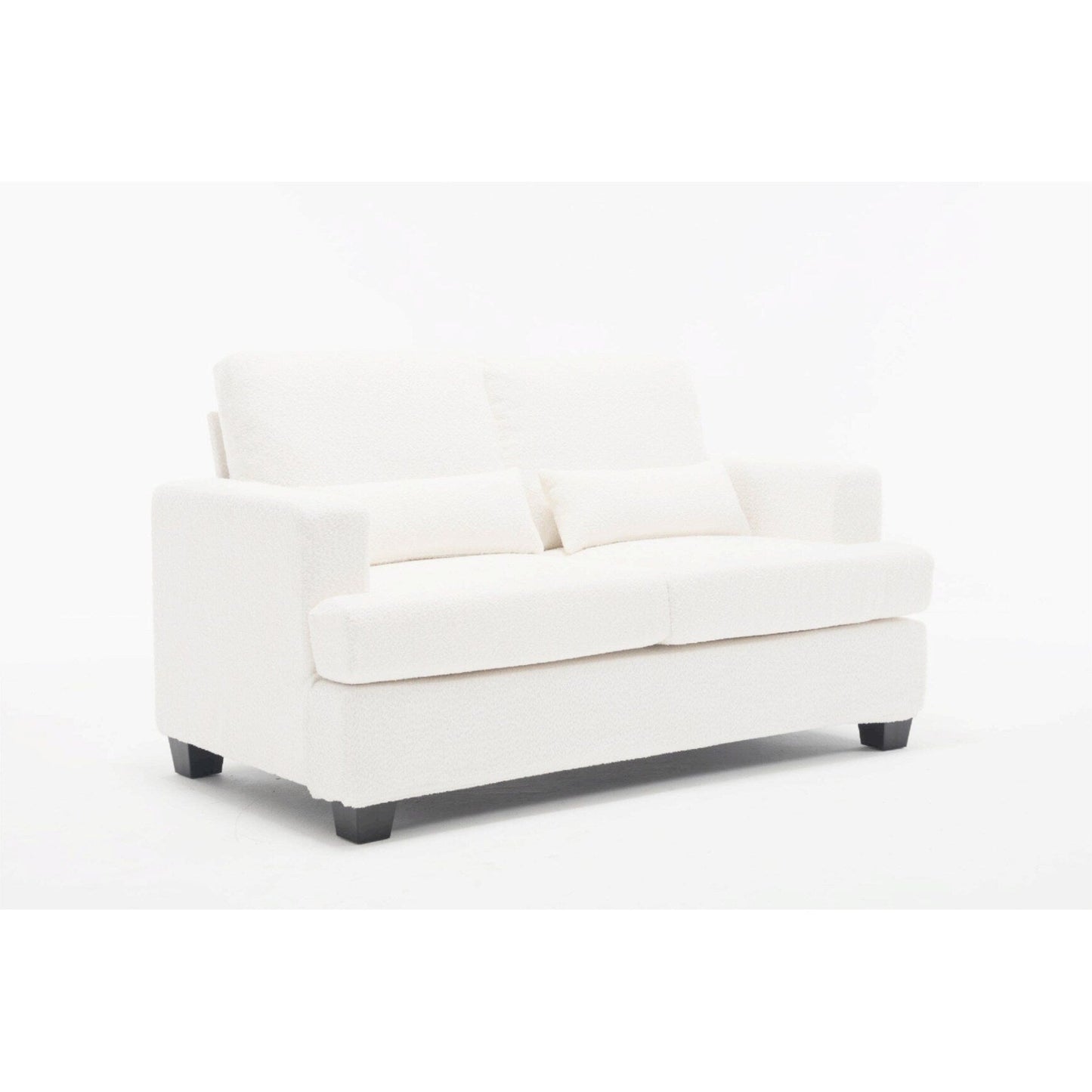 Canapé 3 places en tissu de 88,4 pouces : coussins de dossier amovibles, assise profonde et cadre robuste en bois dur et acier