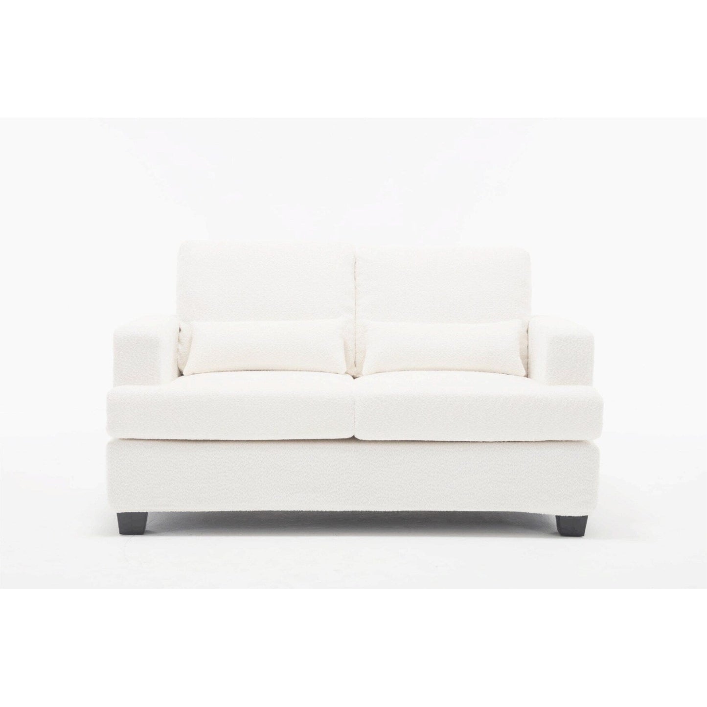 Canapé 3 places en tissu de 88,4 pouces : coussins de dossier amovibles, assise profonde et cadre robuste en bois dur et acier