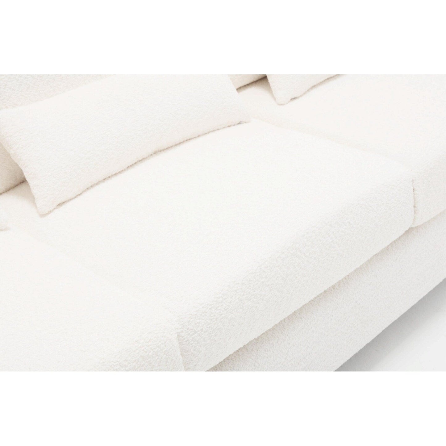 Canapé 3 places en tissu de 88,4 pouces : coussins de dossier amovibles, assise profonde et cadre robuste en bois dur et acier
