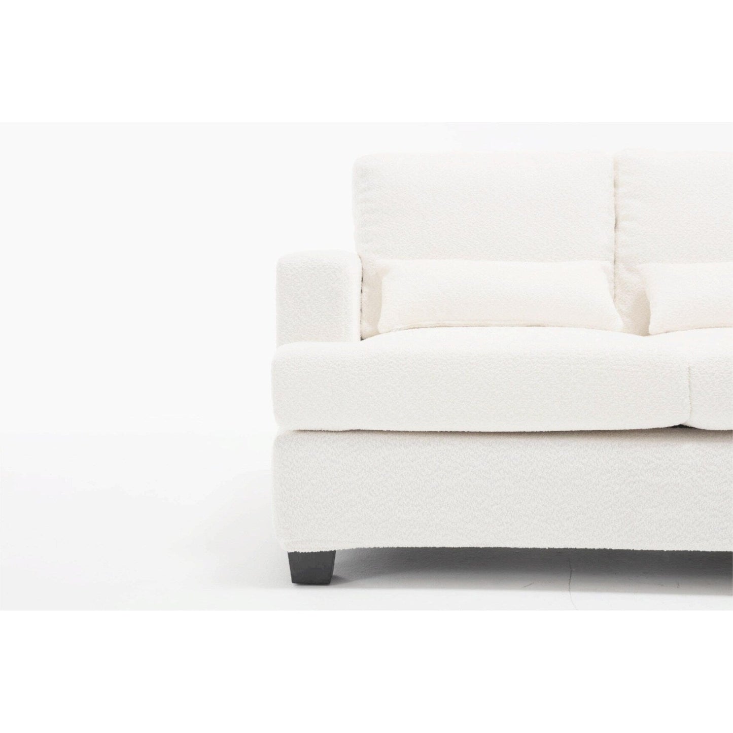 Canapé 3 places en tissu de 88,4 pouces : coussins de dossier amovibles, assise profonde et cadre robuste en bois dur et acier