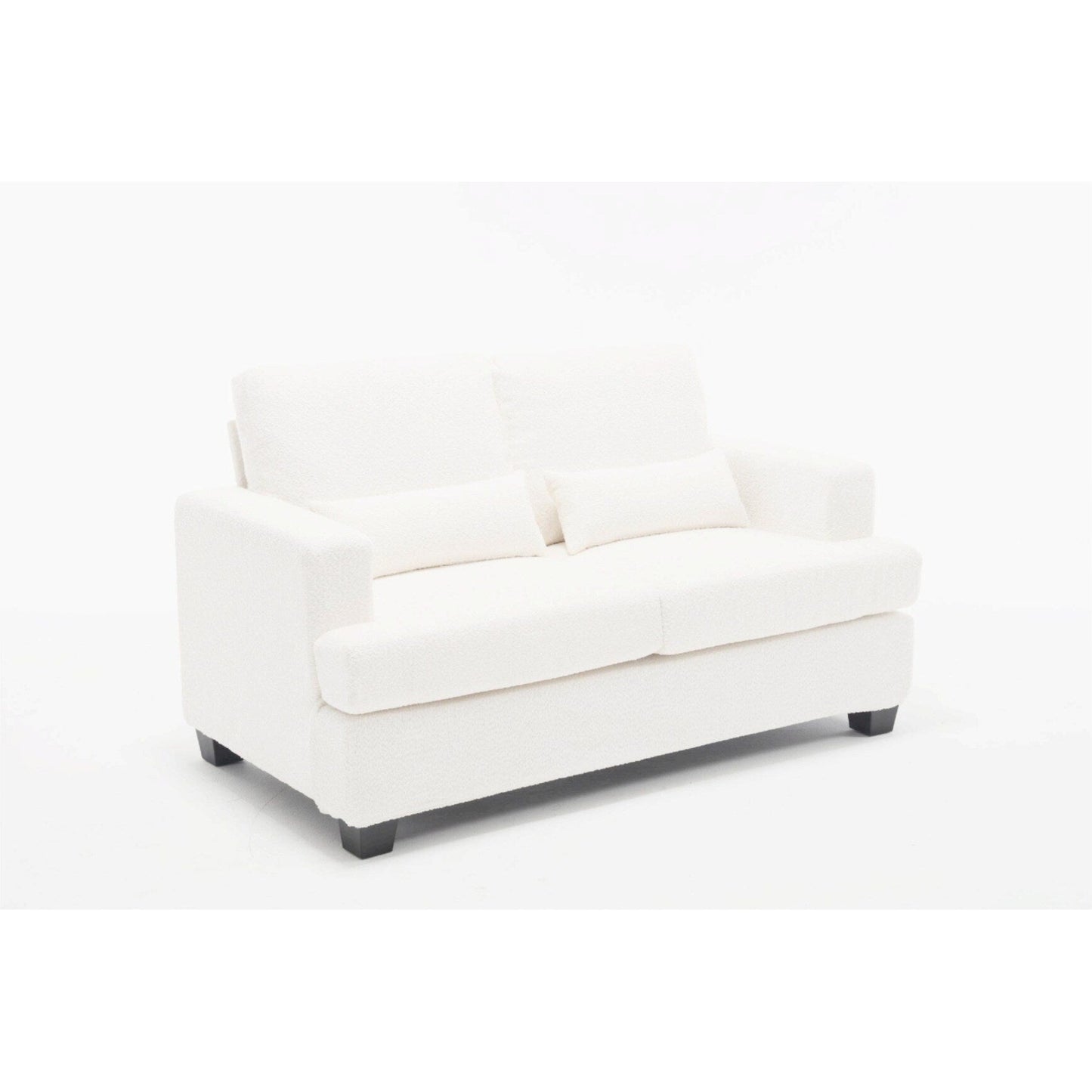 Canapé 3 places en tissu de 88,4 pouces : coussins de dossier amovibles, assise profonde et cadre robuste en bois dur et acier