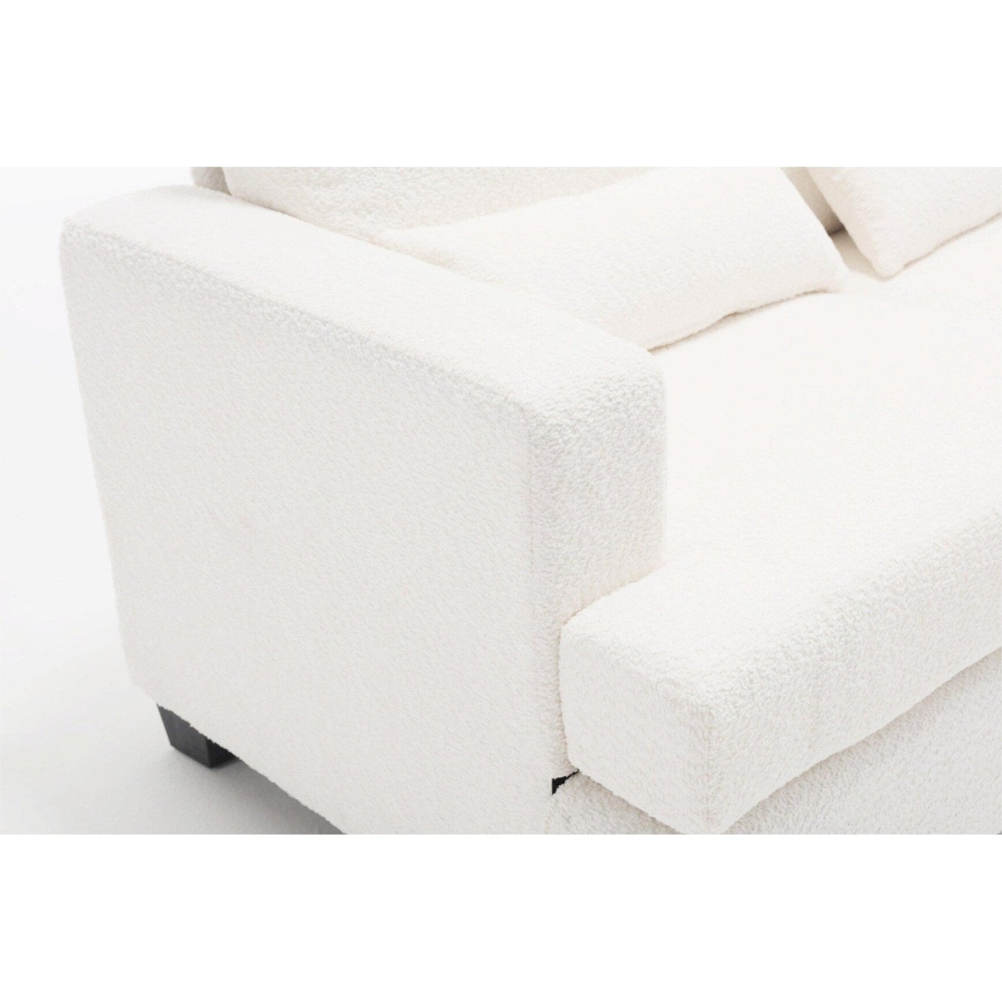 Canapé 3 places en tissu de 88,4 pouces : coussins de dossier amovibles, assise profonde et cadre robuste en bois dur et acier