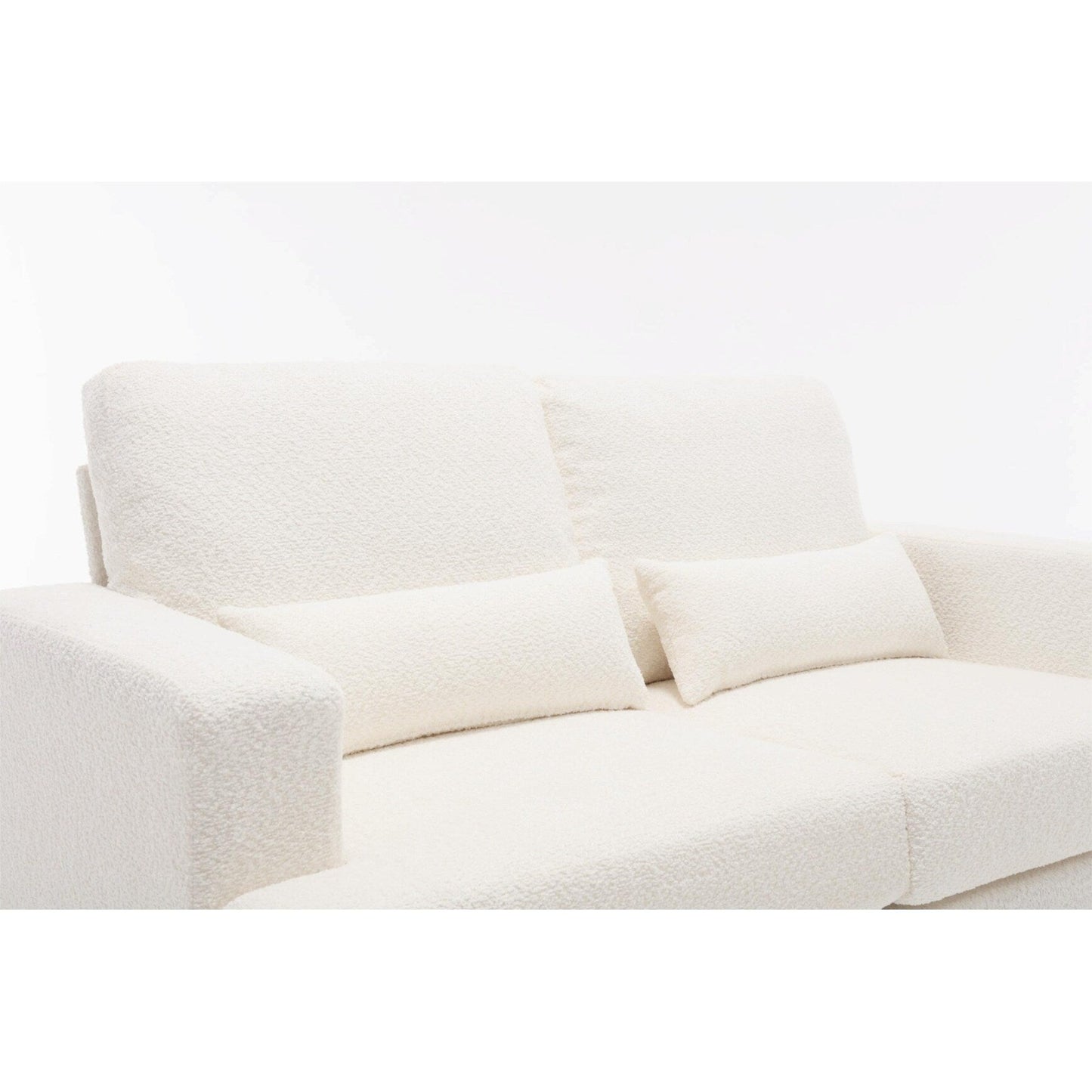 Canapé 3 places en tissu de 88,4 pouces : coussins de dossier amovibles, assise profonde et cadre robuste en bois dur et acier