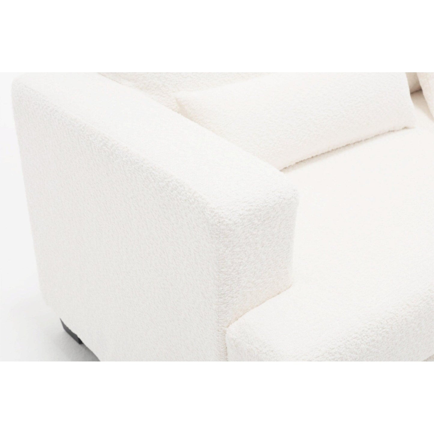 Canapé 3 places en tissu de 88,4 pouces : coussins de dossier amovibles, assise profonde et cadre robuste en bois dur et acier