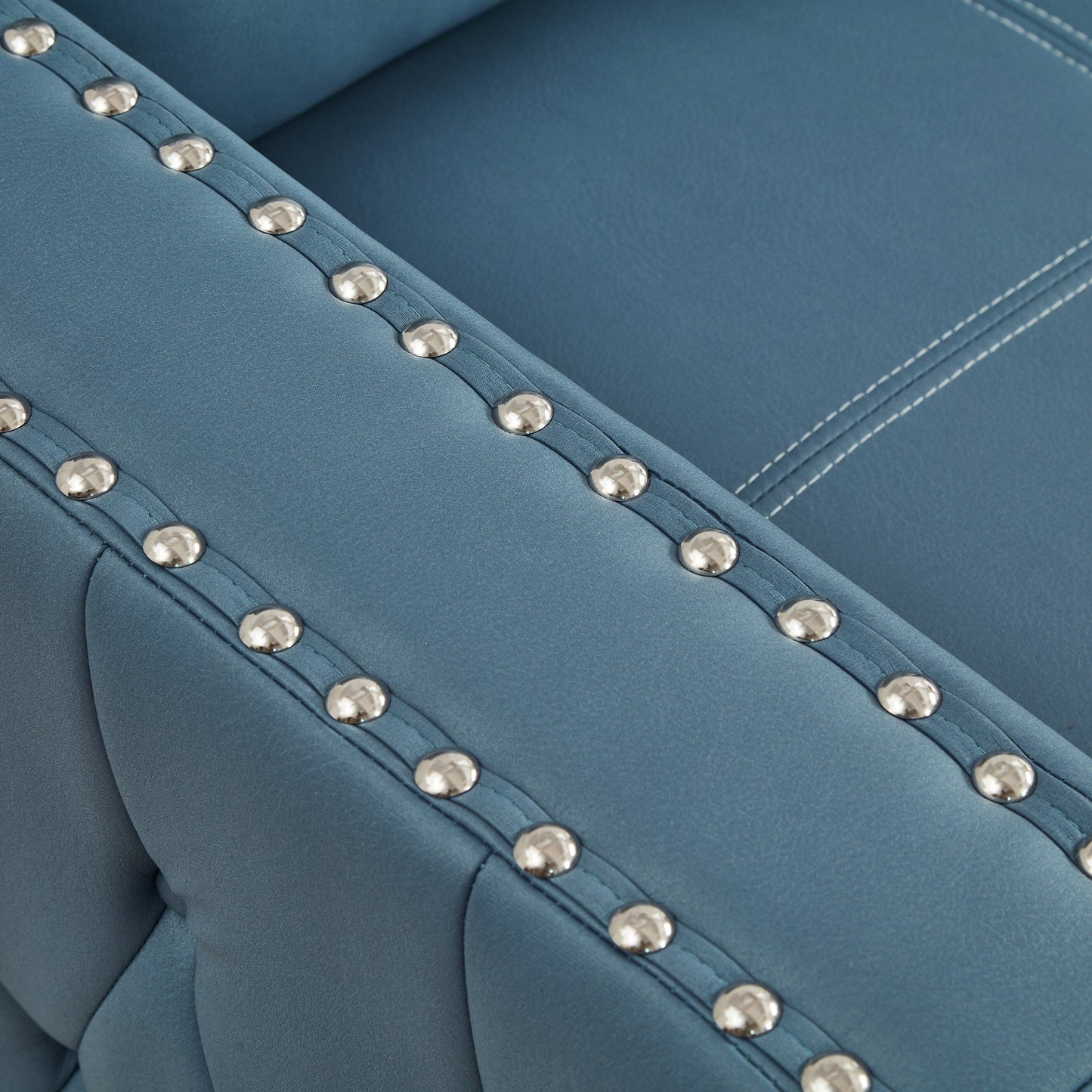 Canapé convertible en microfibre de 88 pouces avec lit gigogne et méridienne de rangement