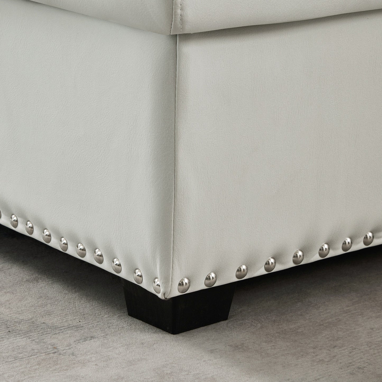 Canapé convertible en microfibre de 88 pouces avec lit gigogne et méridienne de rangement