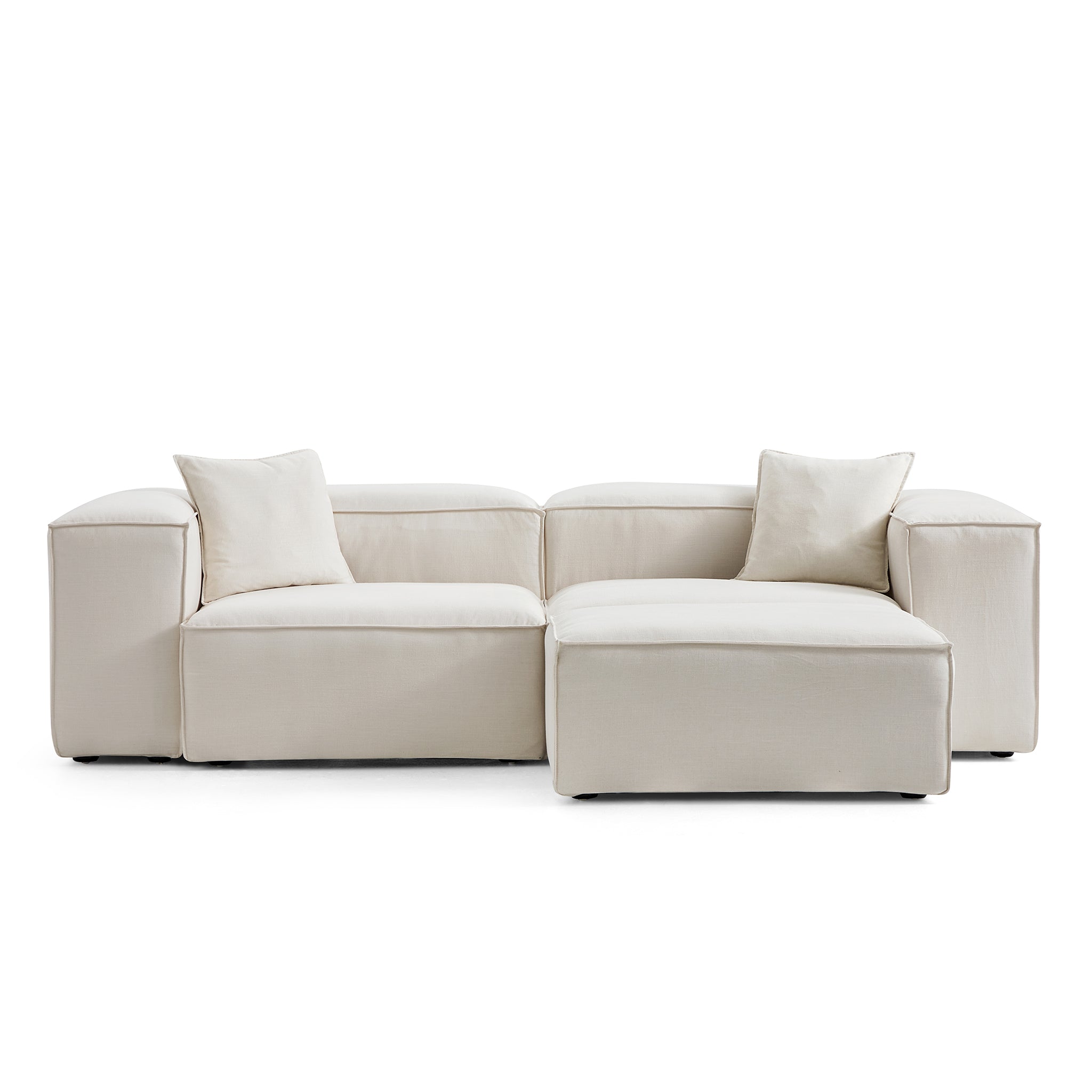 Freedom Modular Beige Sofa with Ottoman