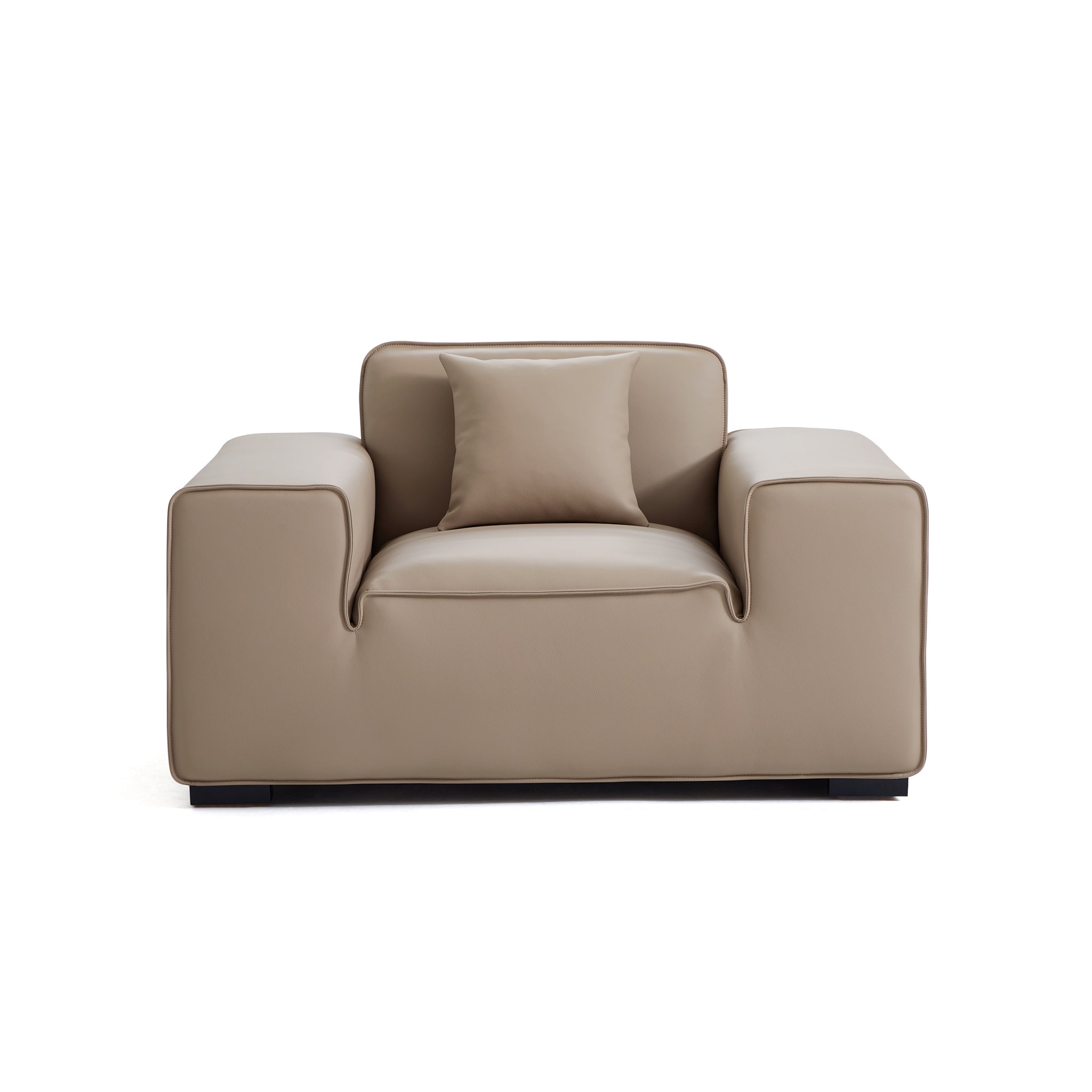 Domus Modular Beige Leather Armchair