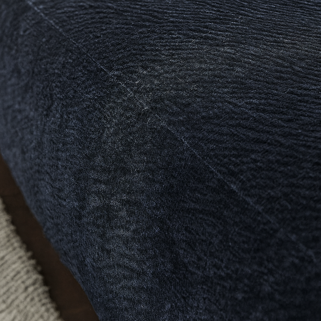 Velvet Curved Sectional Sofa in Midnight Black