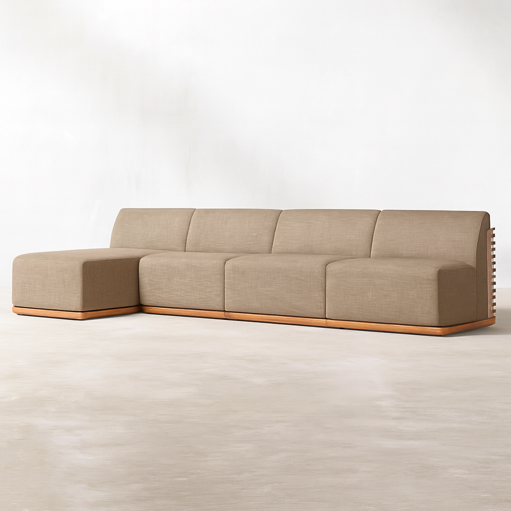 Solana Designer Teak Outdoor Sofa & Lounge Set