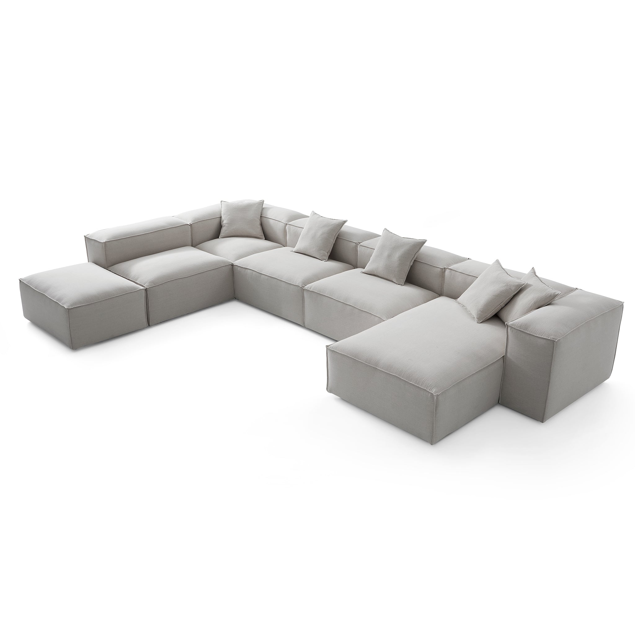 Freedom Modular Gray Open-End Sectional Sofa