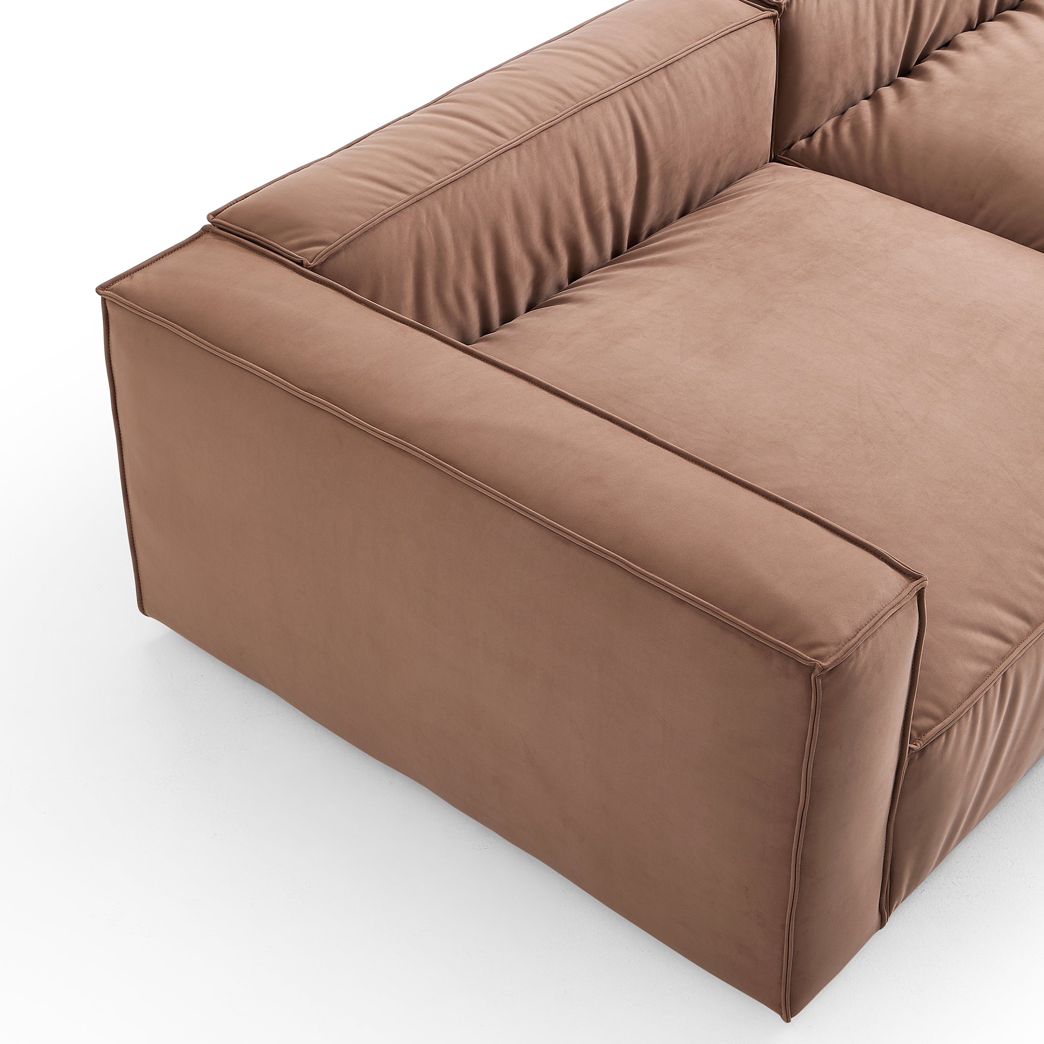 Canapé-lit de luxe minimaliste en tissu marron