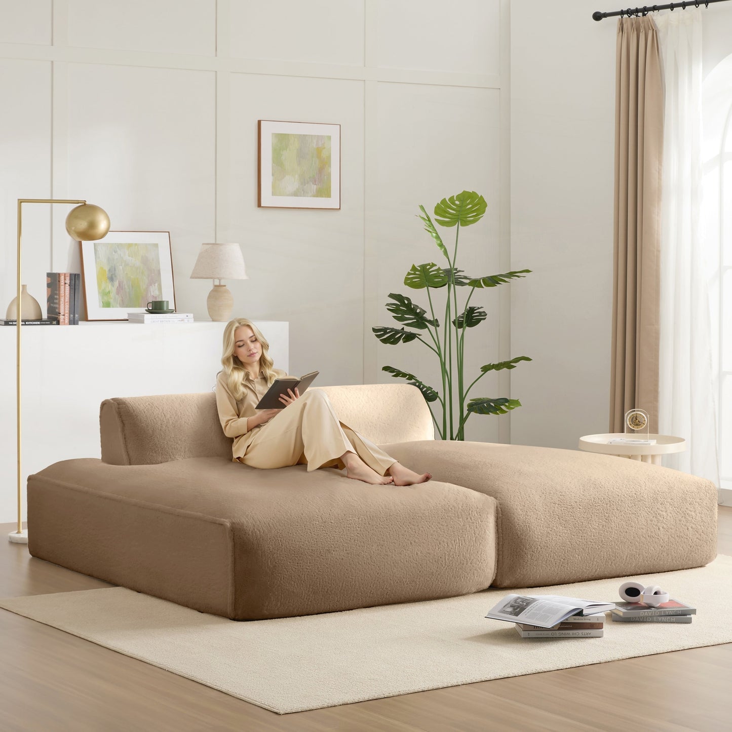 Canapé sectionnel modulaire surdimensionné de 90 pouces