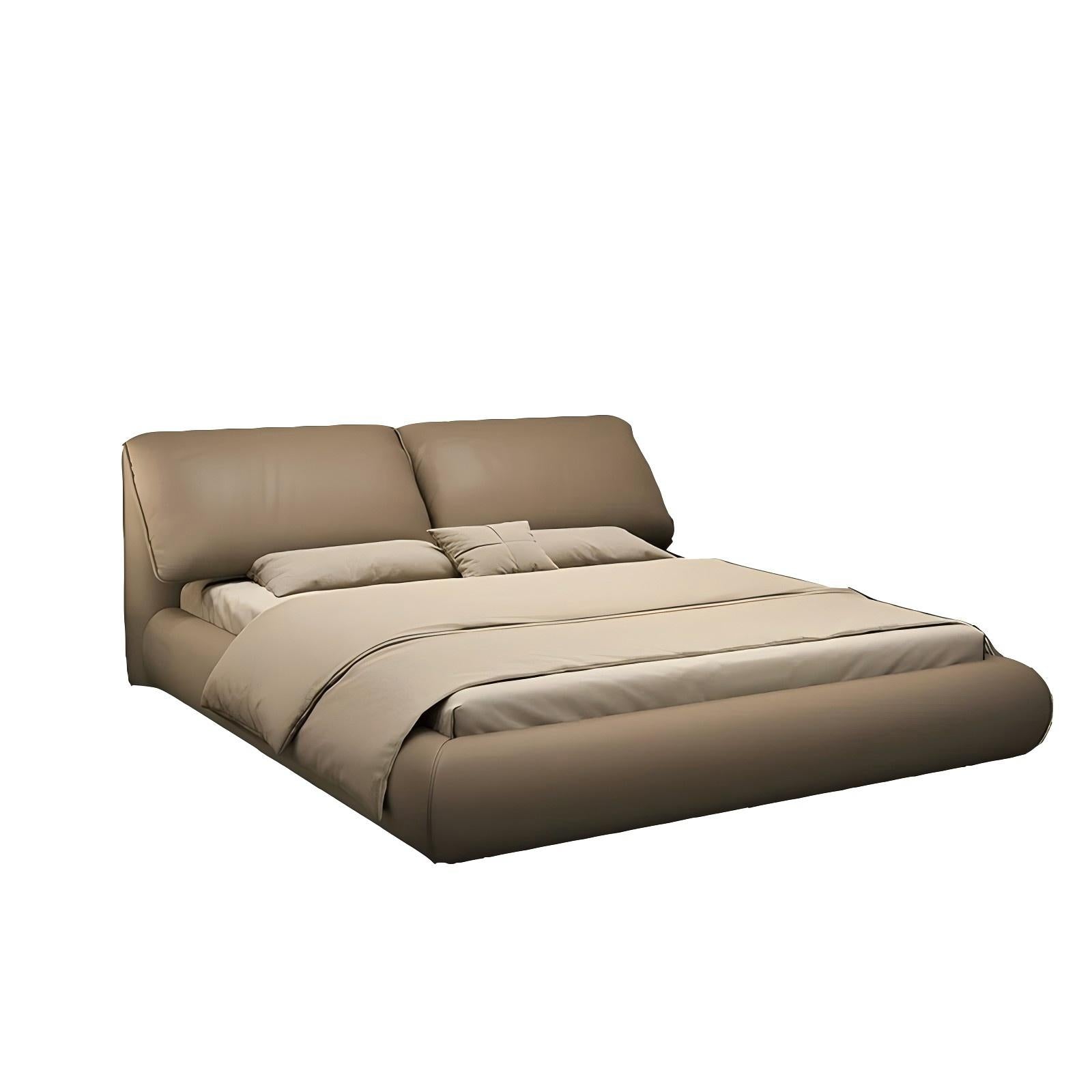 Latte Bliss Leather Bed