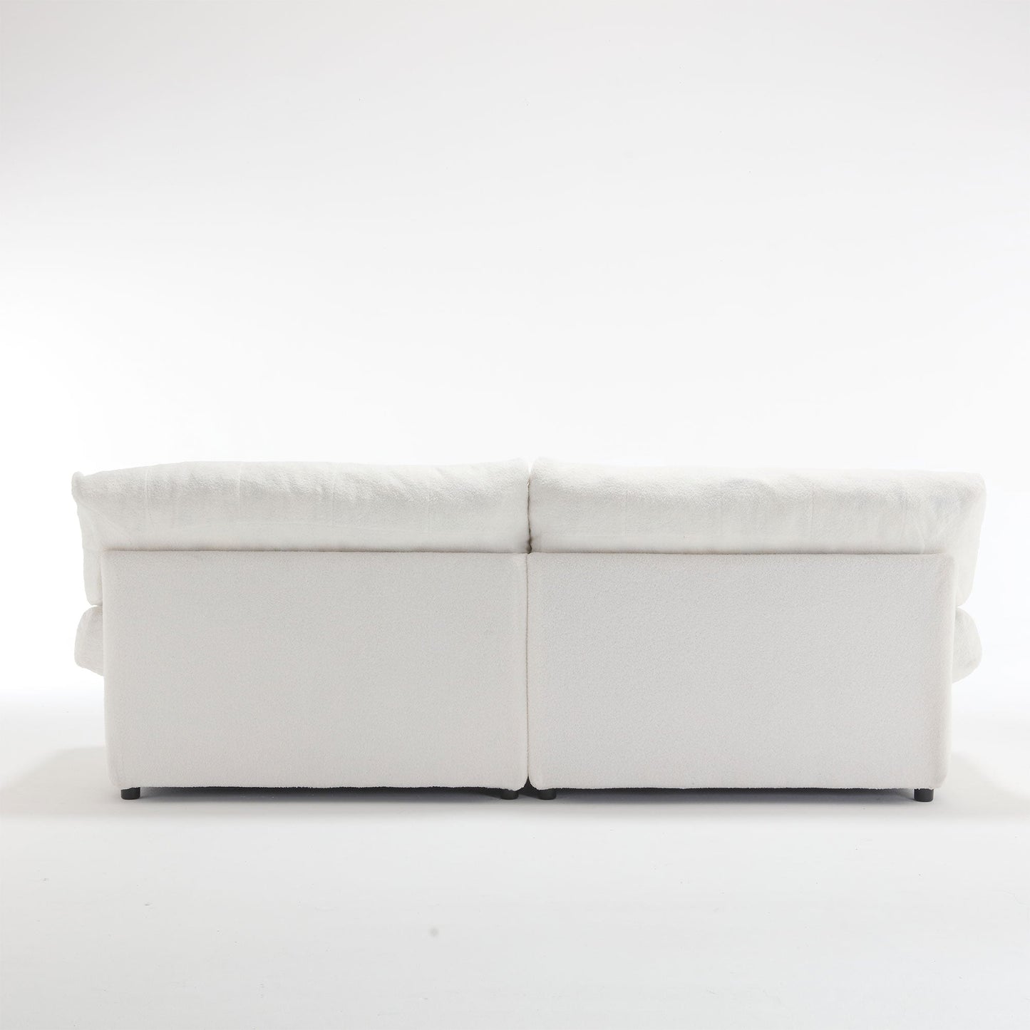 Canapé 2 places en tissu de 96,46 pouces, confortable et rembourré, style nuage, pieds en plastique, pour salon et appartement