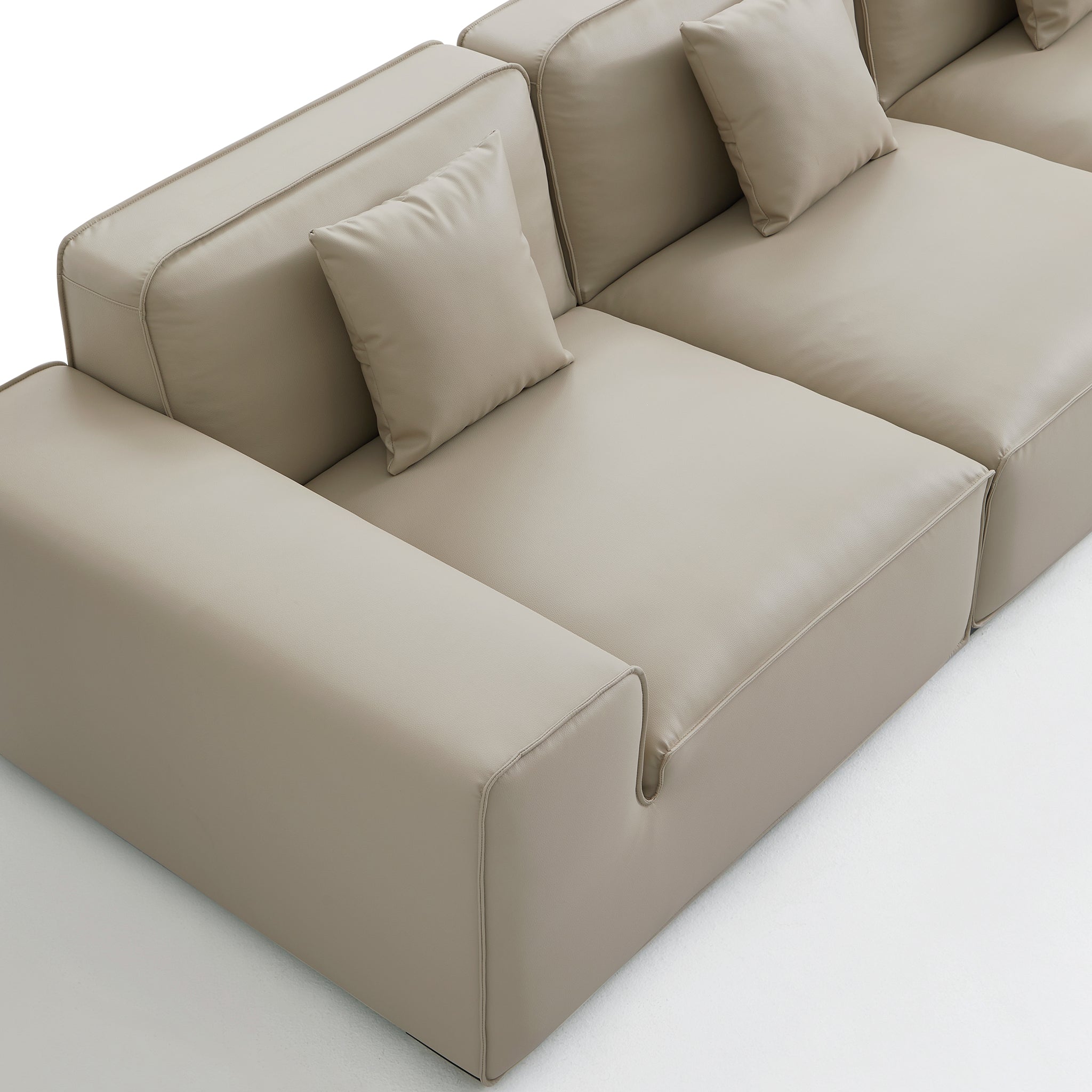 Domus Modular Brown Leather Sectional