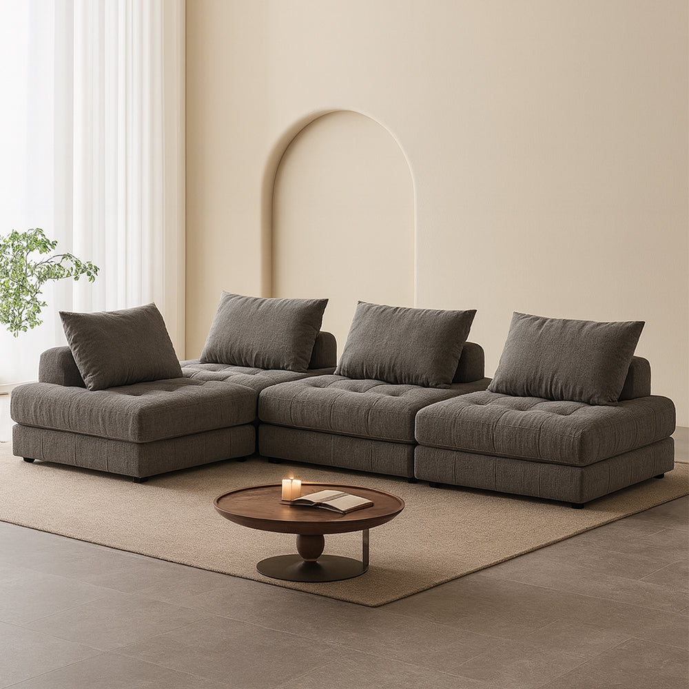 Block Modular Gray Sectional