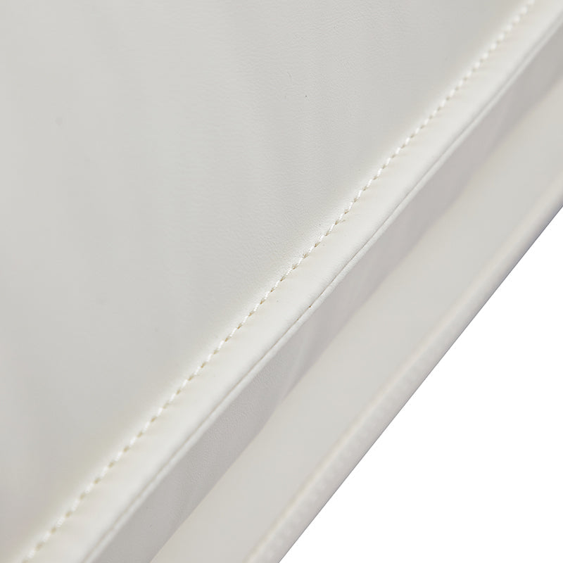 Vanilla White Leather Armchair
