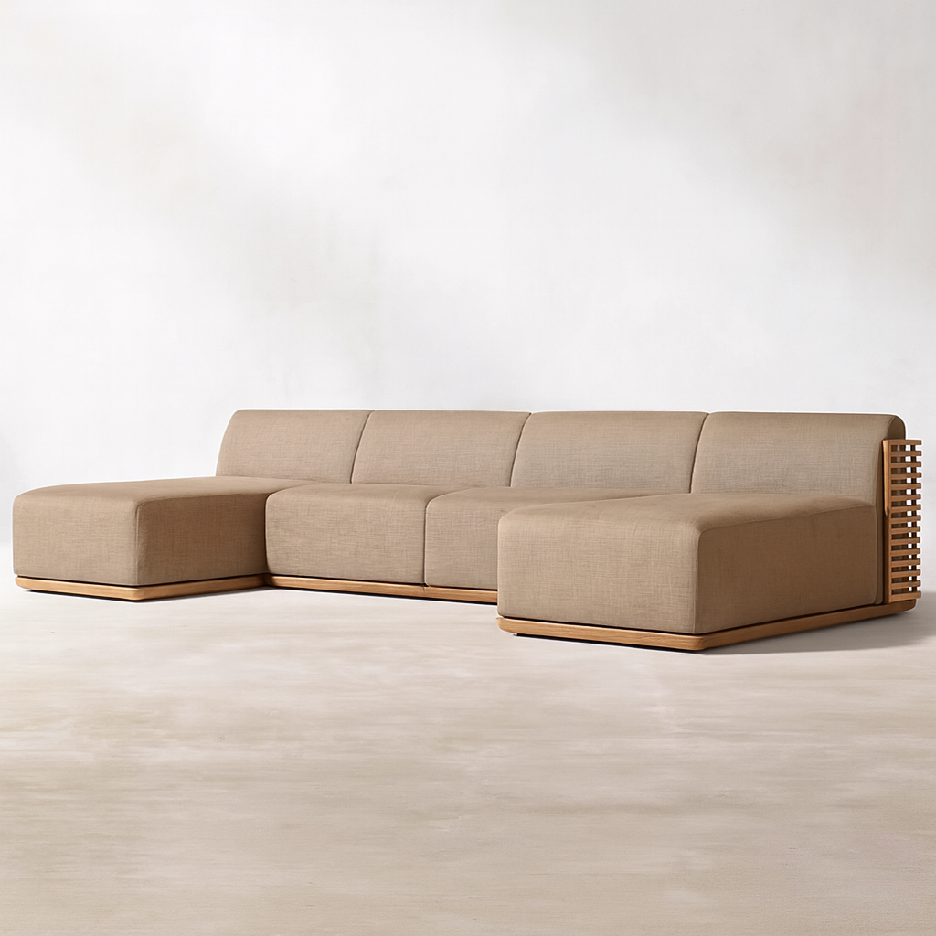 Solana Designer Teak Outdoor Sofa & Lounge Set